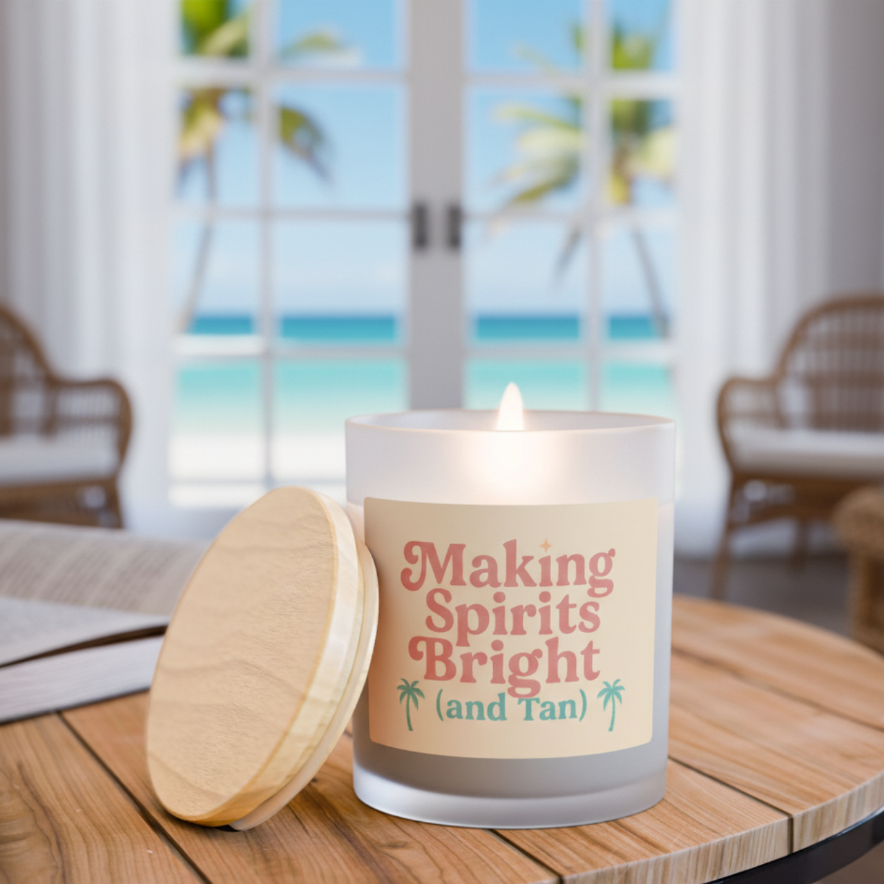 🌴 Making Spirits Bright (and Tan) – Coastal Holiday Candle product thumbnail image 🌴 Making Spirits Bright (and Tan) – Coastal Holiday Candle product thumbnail image