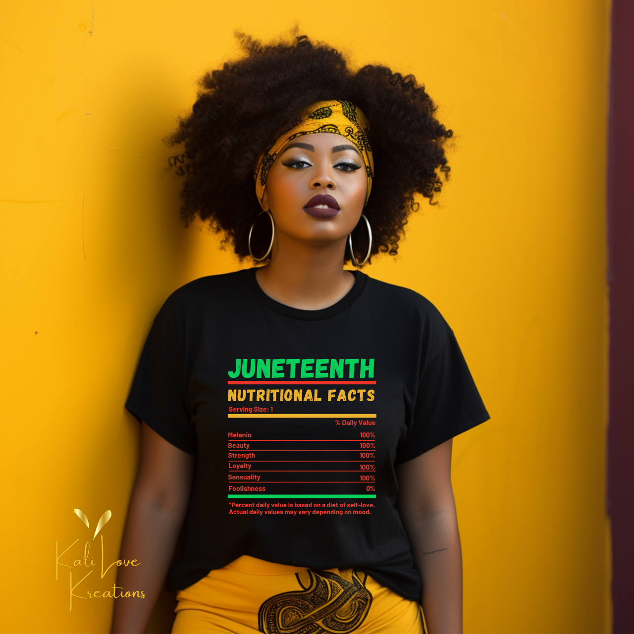 Juneteenth Nutritional Facts Softstyle Cotton T-Shirt product thumbnail image Juneteenth Nutritional Facts Softstyle Cotton T-Shirt product thumbnail image