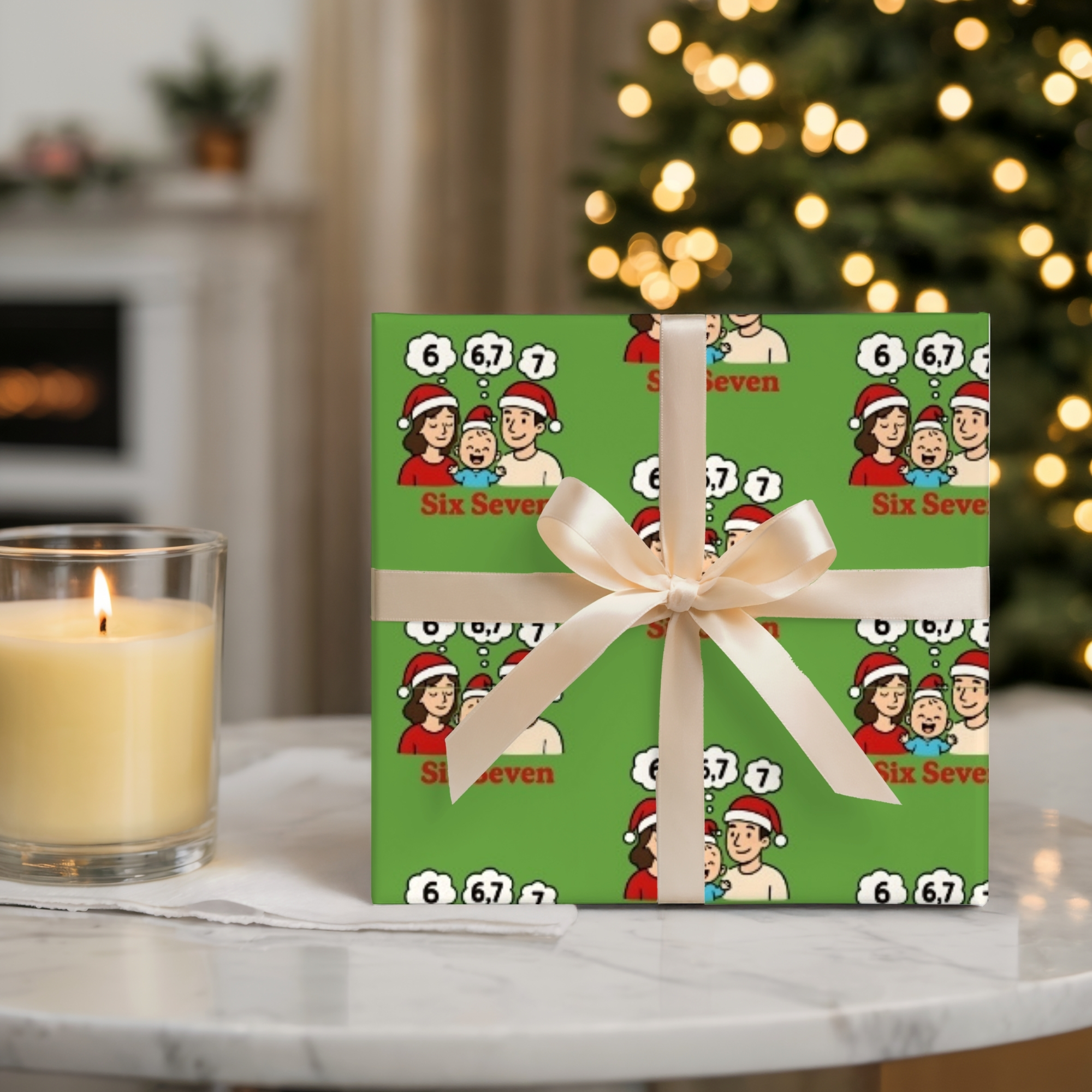 67 Wrapping Paper Festive Holiday Wrapping Paper Roll Six Seven Gift Wrap product thumbnail image 67 Wrapping Paper Festive Holiday Wrapping Paper Roll Six Seven Gift Wrap product thumbnail image