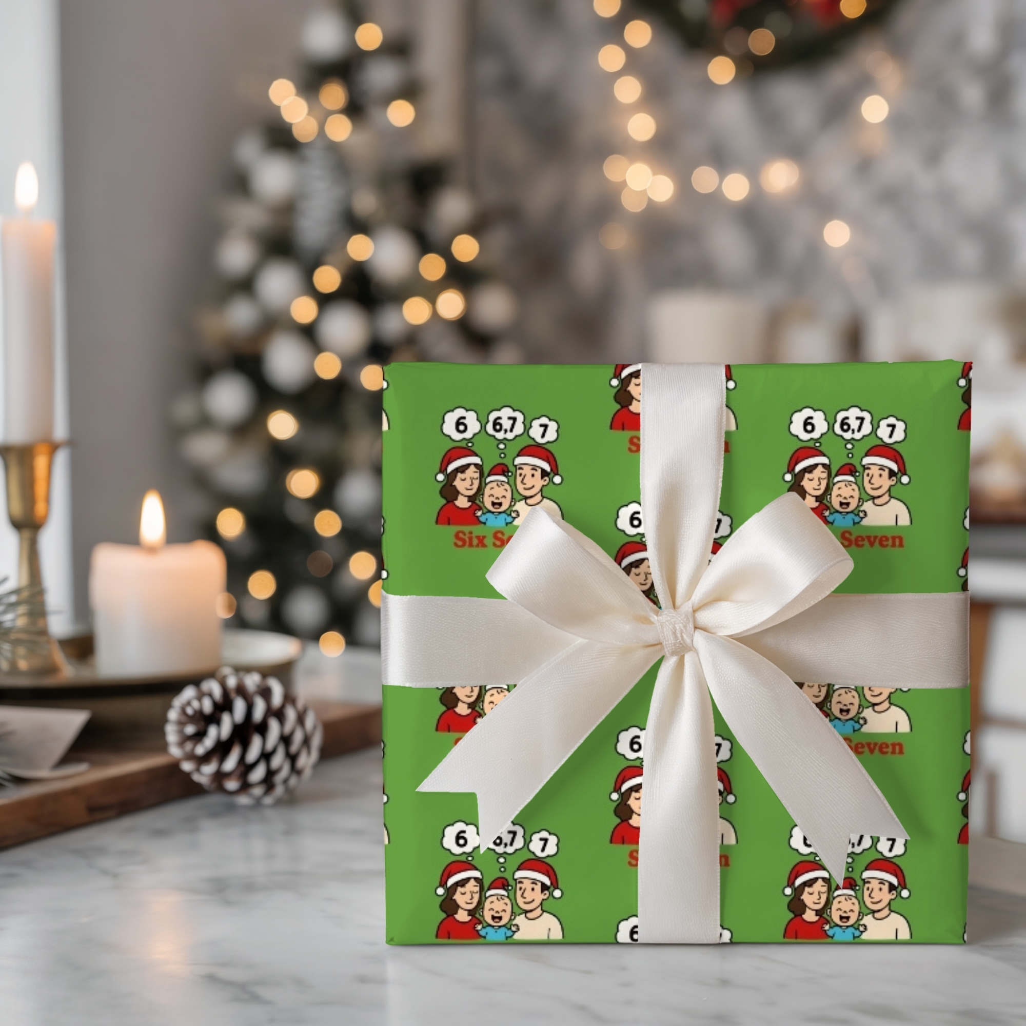 67 Wrapping Paper Festive Holiday Wrapping Paper Roll Six Seven Gift Wrap product thumbnail image 67 Wrapping Paper Festive Holiday Wrapping Paper Roll Six Seven Gift Wrap product thumbnail image