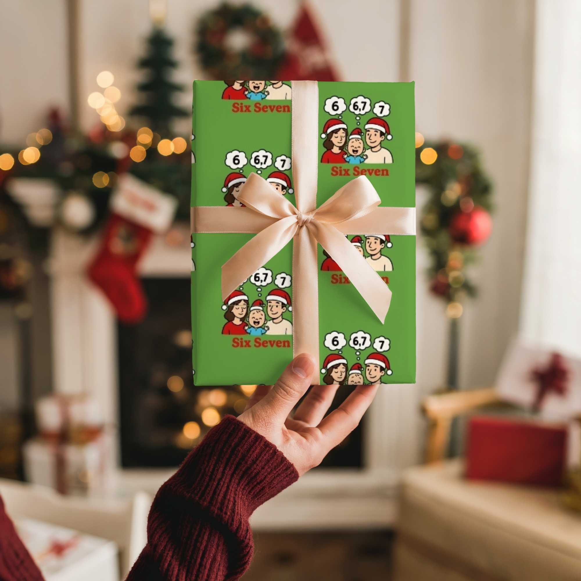 67 Wrapping Paper Festive Holiday Wrapping Paper Roll Six Seven Gift Wrap product thumbnail image 67 Wrapping Paper Festive Holiday Wrapping Paper Roll Six Seven Gift Wrap product thumbnail image