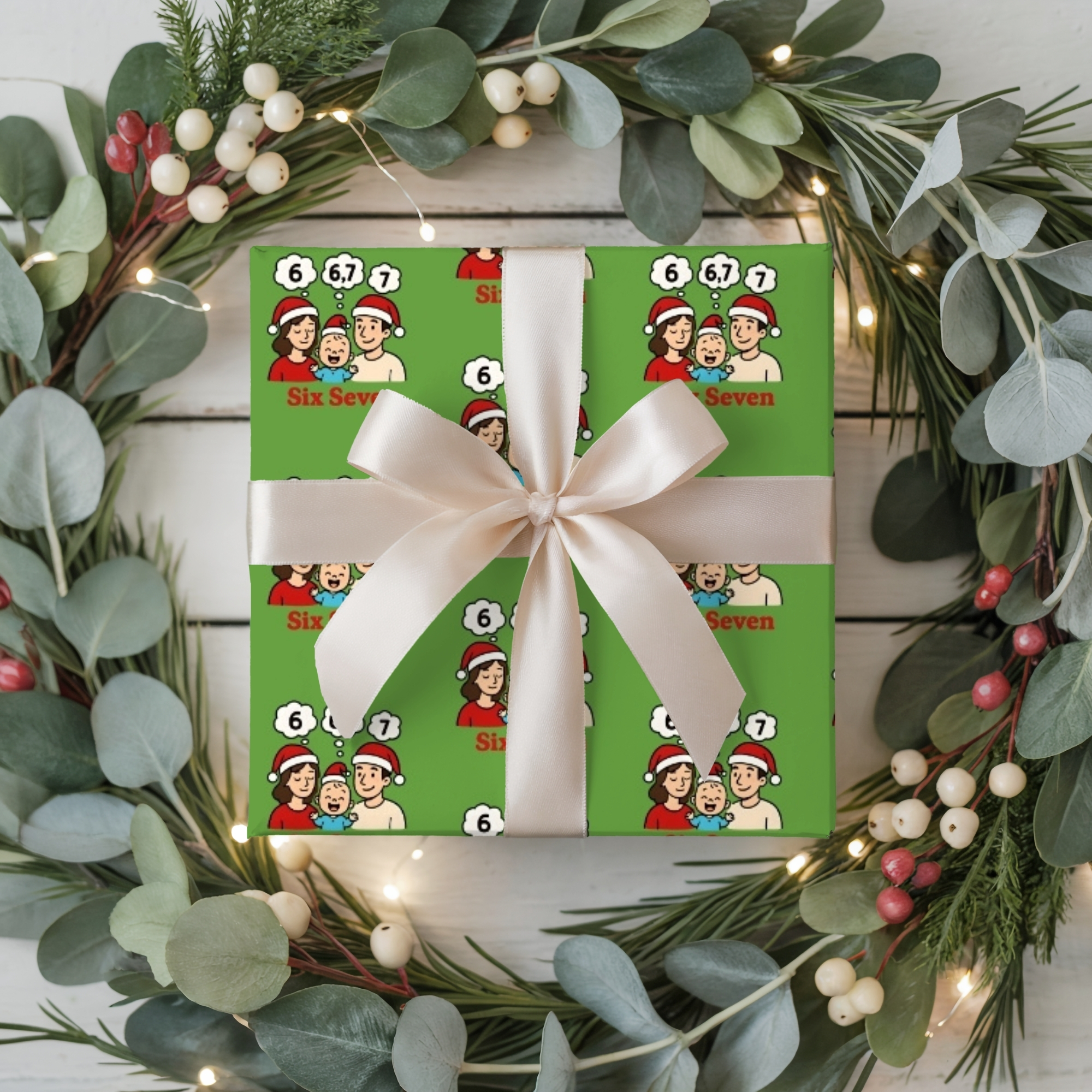 67 Wrapping Paper Festive Holiday Wrapping Paper Roll Six Seven Gift Wrap product thumbnail image 67 Wrapping Paper Festive Holiday Wrapping Paper Roll Six Seven Gift Wrap product thumbnail image