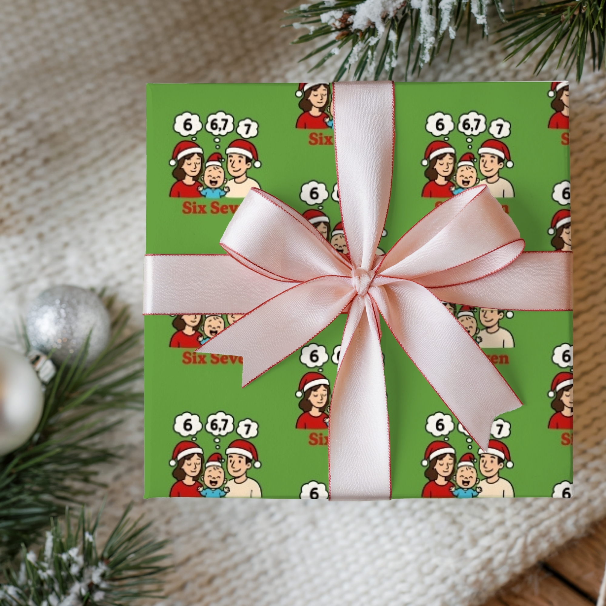 67 Wrapping Paper Festive Holiday Wrapping Paper Roll Six Seven Gift Wrap product thumbnail image 67 Wrapping Paper Festive Holiday Wrapping Paper Roll Six Seven Gift Wrap product thumbnail image