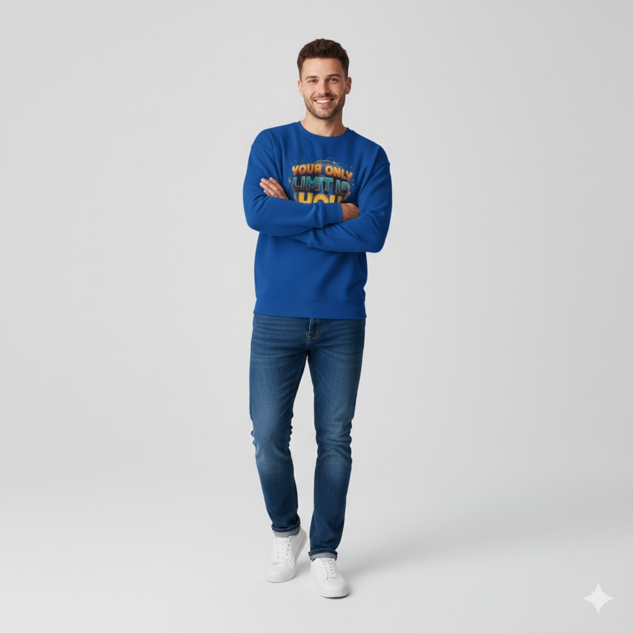 Inspirational Quote Sweatshirt - "Your Only Limit is You" - Unisex Heavy Blend™ product thumbnail image Inspirational Quote Sweatshirt - "Your Only Limit is You" - Unisex Heavy Blend™ product thumbnail image