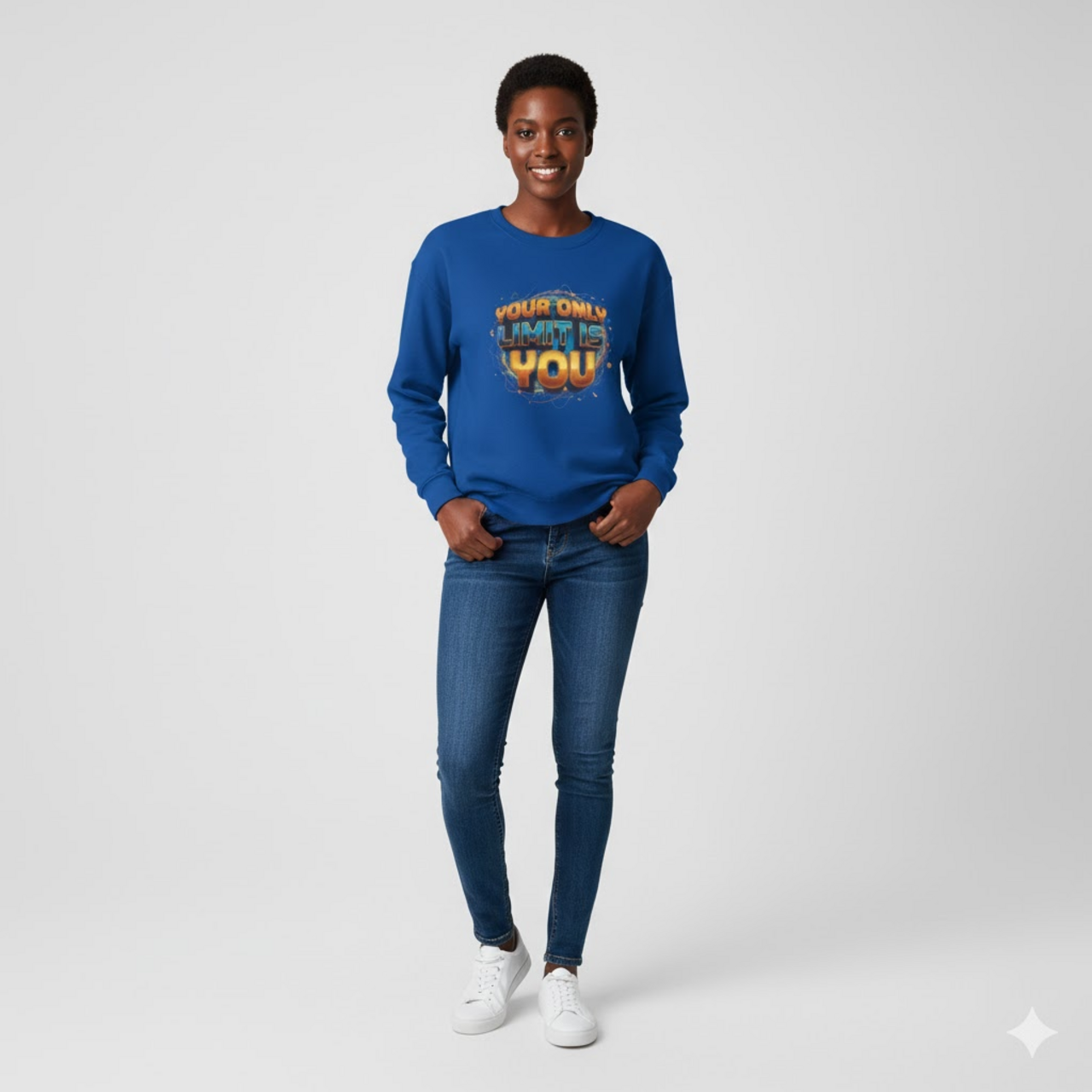 Inspirational Quote Sweatshirt - "Your Only Limit is You" - Unisex Heavy Blend™ product thumbnail image Inspirational Quote Sweatshirt - "Your Only Limit is You" - Unisex Heavy Blend™ product thumbnail image