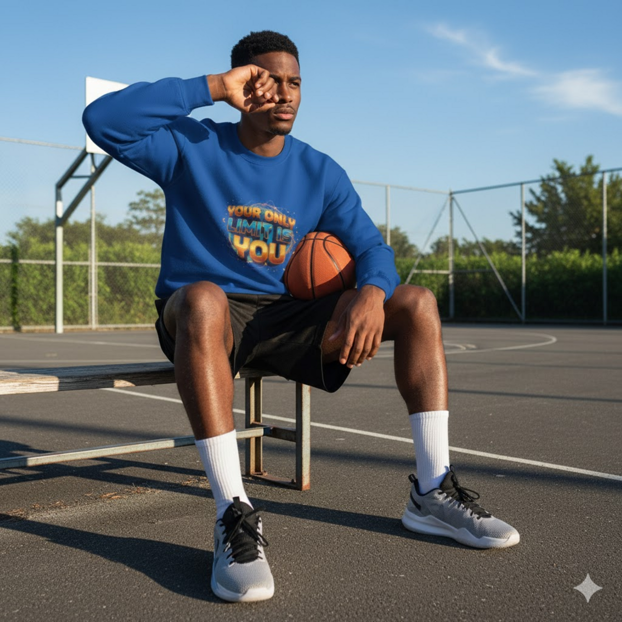 Inspirational Quote Sweatshirt - "Your Only Limit is You" - Unisex Heavy Blend™ product thumbnail image Inspirational Quote Sweatshirt - "Your Only Limit is You" - Unisex Heavy Blend™ product thumbnail image