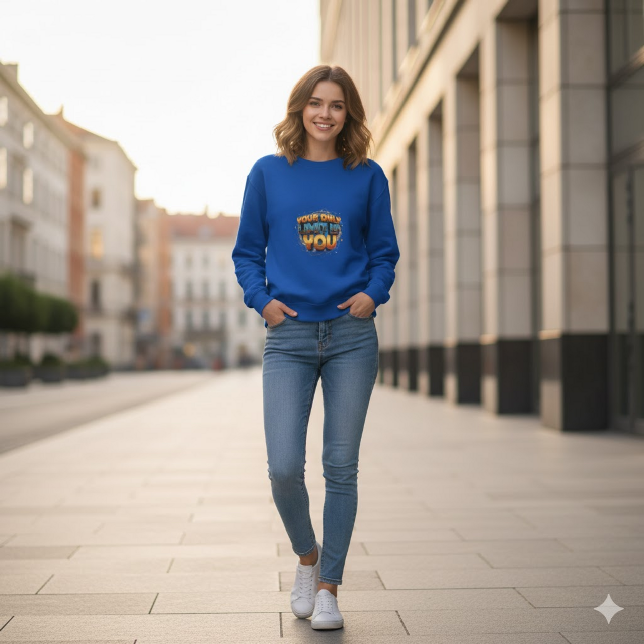 Inspirational Quote Sweatshirt - "Your Only Limit is You" - Unisex Heavy Blend™ product thumbnail image Inspirational Quote Sweatshirt - "Your Only Limit is You" - Unisex Heavy Blend™ product thumbnail image