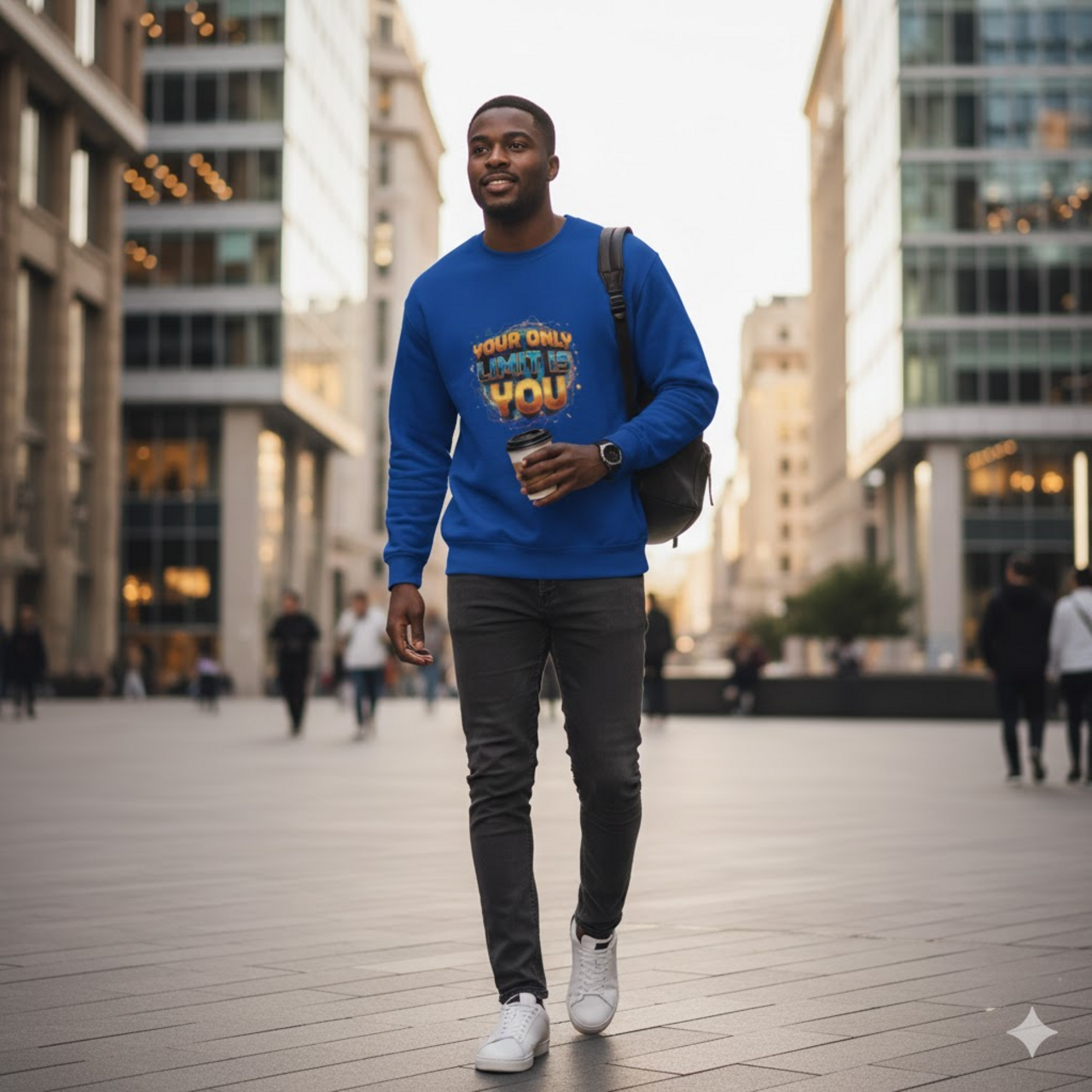 Inspirational Quote Sweatshirt - "Your Only Limit is You" - Unisex Heavy Blend™ product thumbnail image Inspirational Quote Sweatshirt - "Your Only Limit is You" - Unisex Heavy Blend™ product thumbnail image