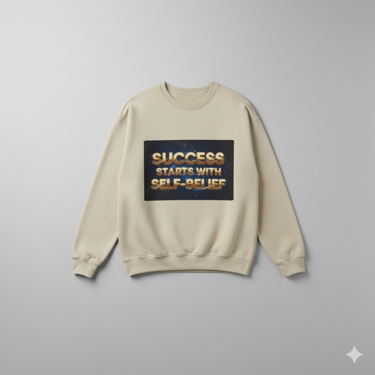 Inspirational Success Crewneck Sweatshirt - Self-Belief Quote Apparel product thumbnail image