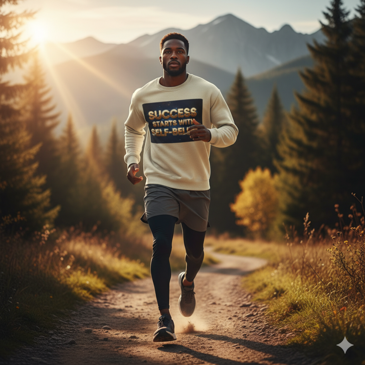 Inspirational Success Crewneck Sweatshirt - Self-Belief Quote Apparel product thumbnail image