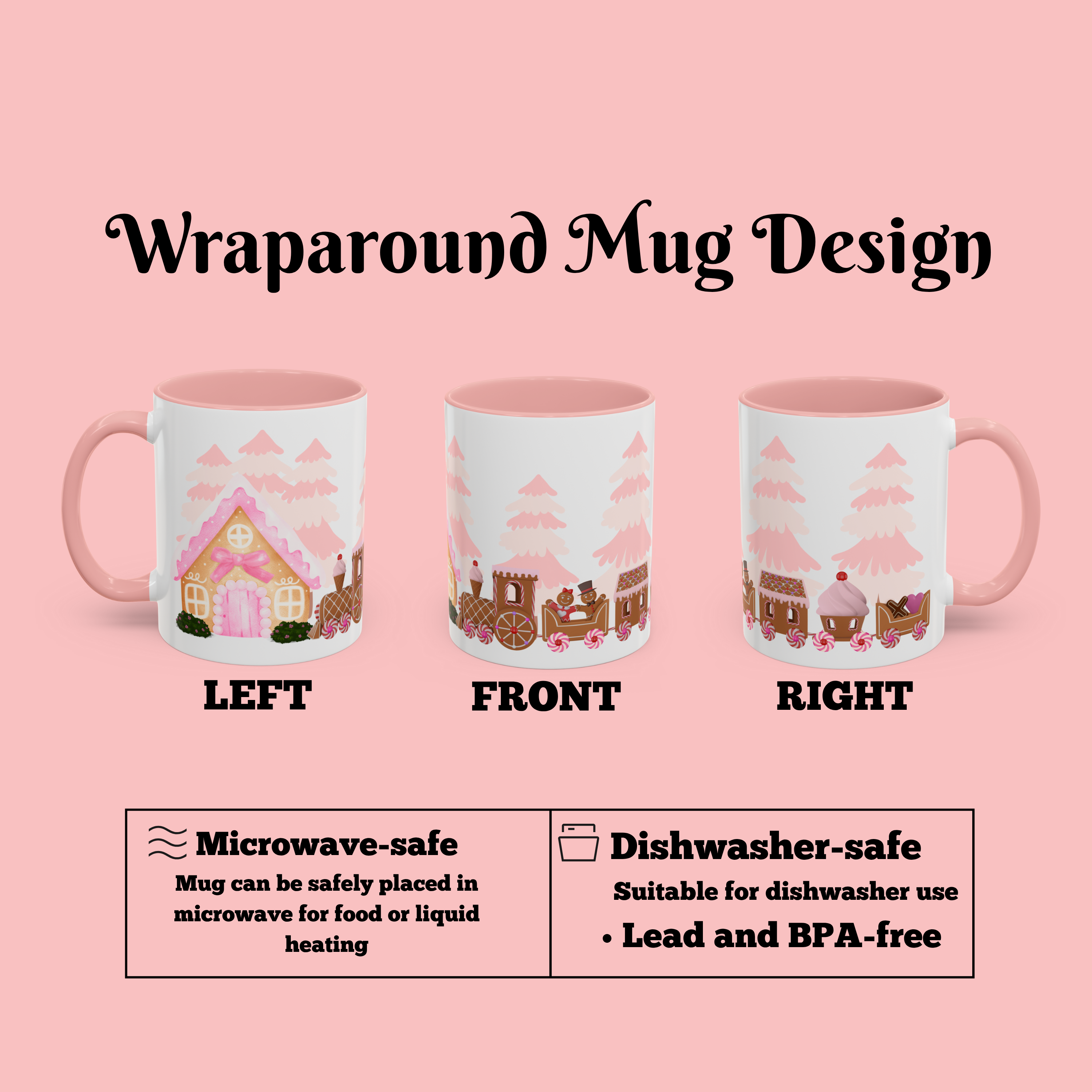 Whimsical Holiday Accent Coffee Mug - Gingerbread Town Decor product thumbnail image Whimsical Holiday Accent Coffee Mug - Gingerbread Town Decor product thumbnail image