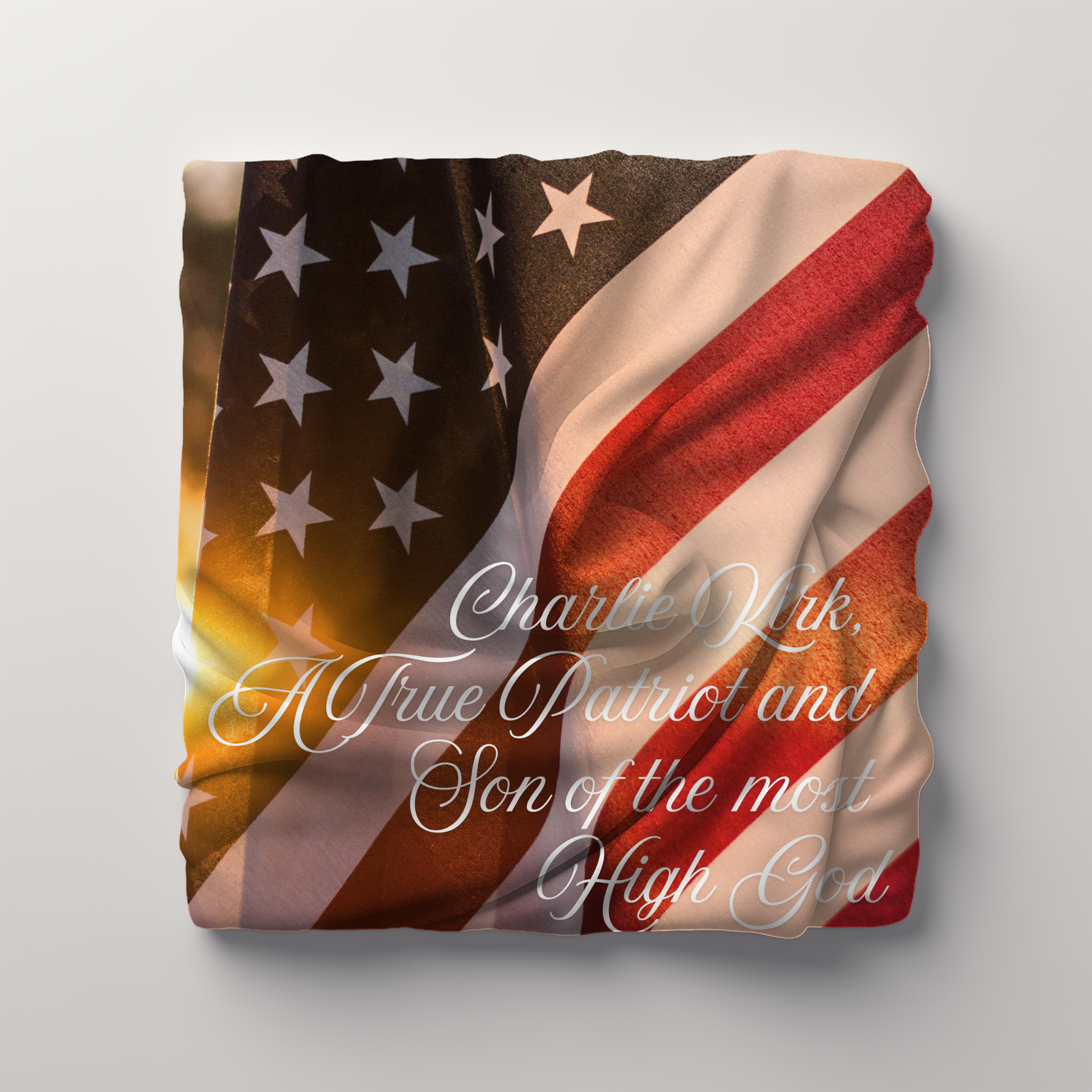 Memorial Velveteen Plush Blanket Patriotic Remembrance, Inspirational Lightweight Plushie Throw Charlie Kirk Patriot  product thumbnail image