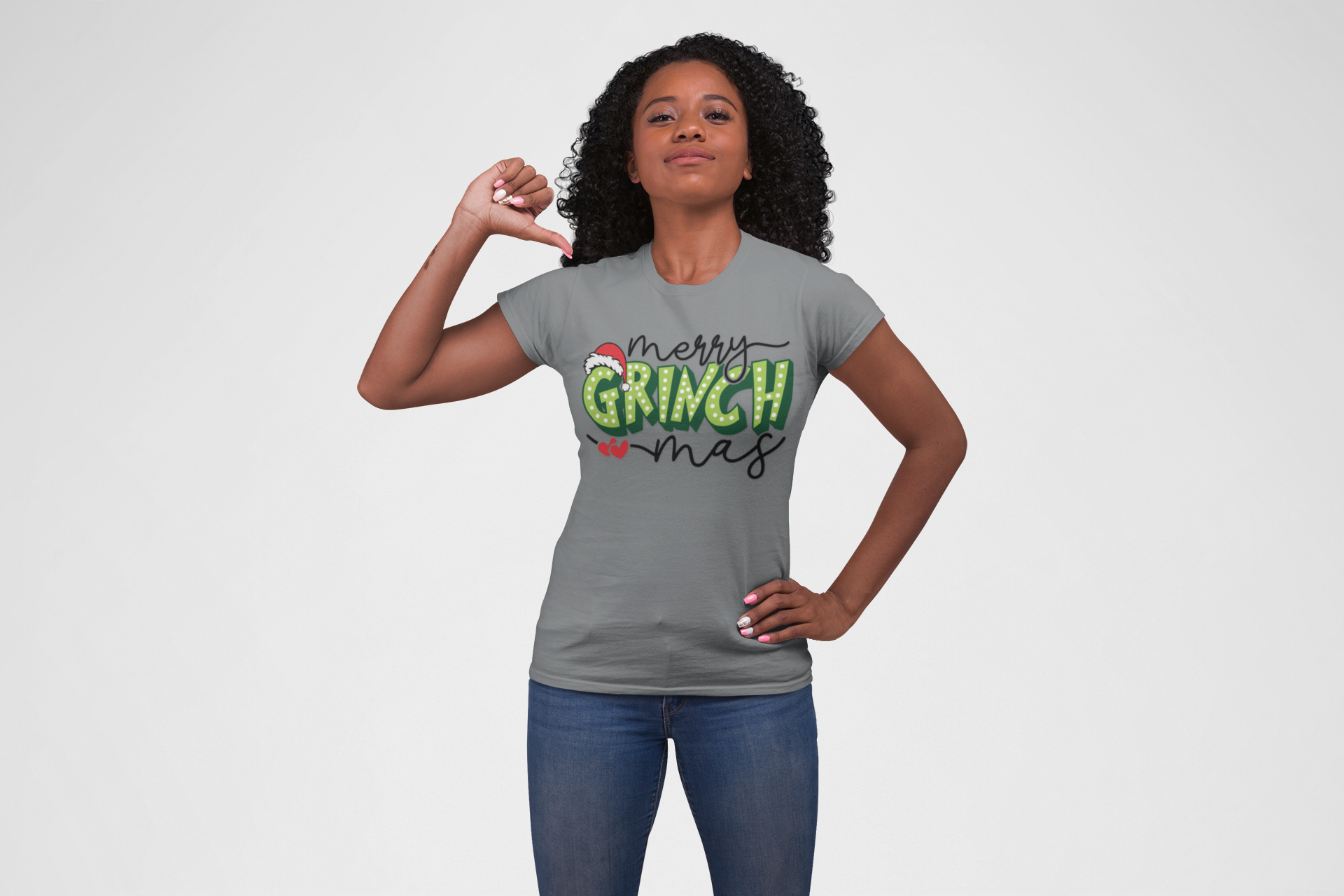 Ladies' V-Neck T-Shirt Merry Grinch Mas Christmas Holiday Design product thumbnail image Ladies' V-Neck T-Shirt Merry Grinch Mas Christmas Holiday Design product thumbnail image