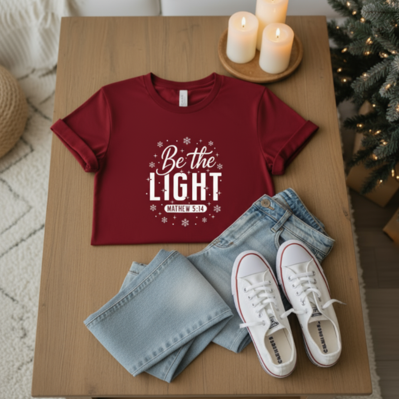 Be the Light Matthew 5:14 holiday Shirt product thumbnail image Be the Light Matthew 5:14 holiday Shirt product thumbnail image
