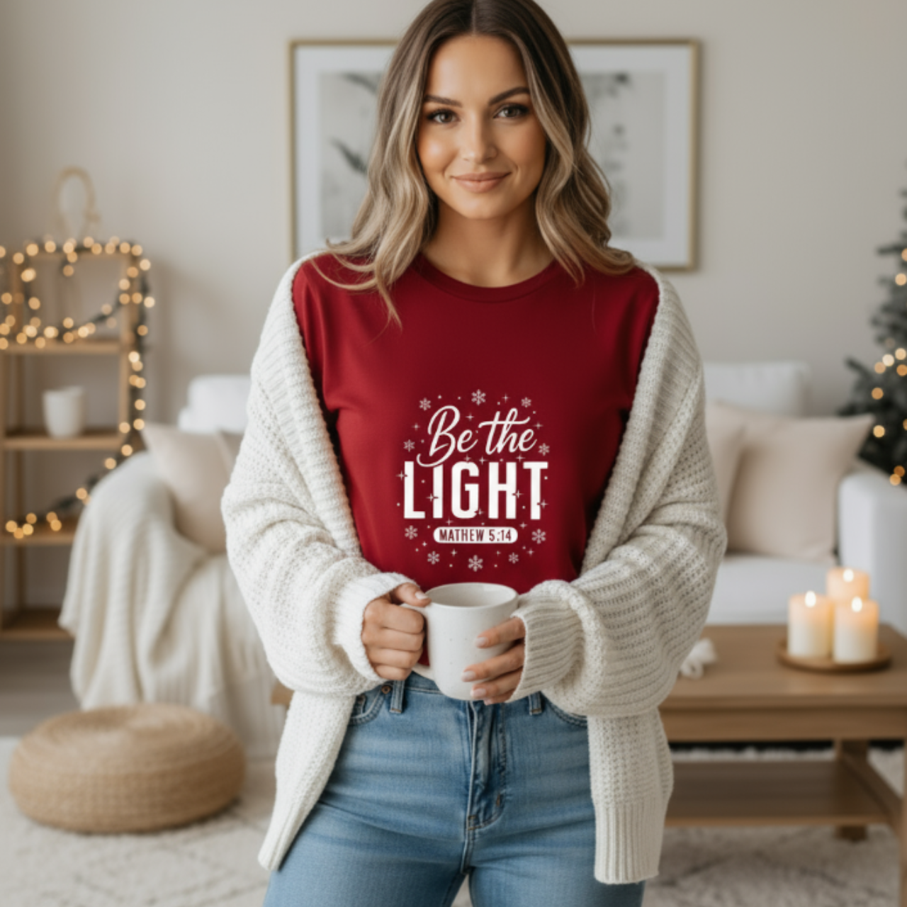 Be the Light Matthew 5:14 holiday Shirt product thumbnail image
