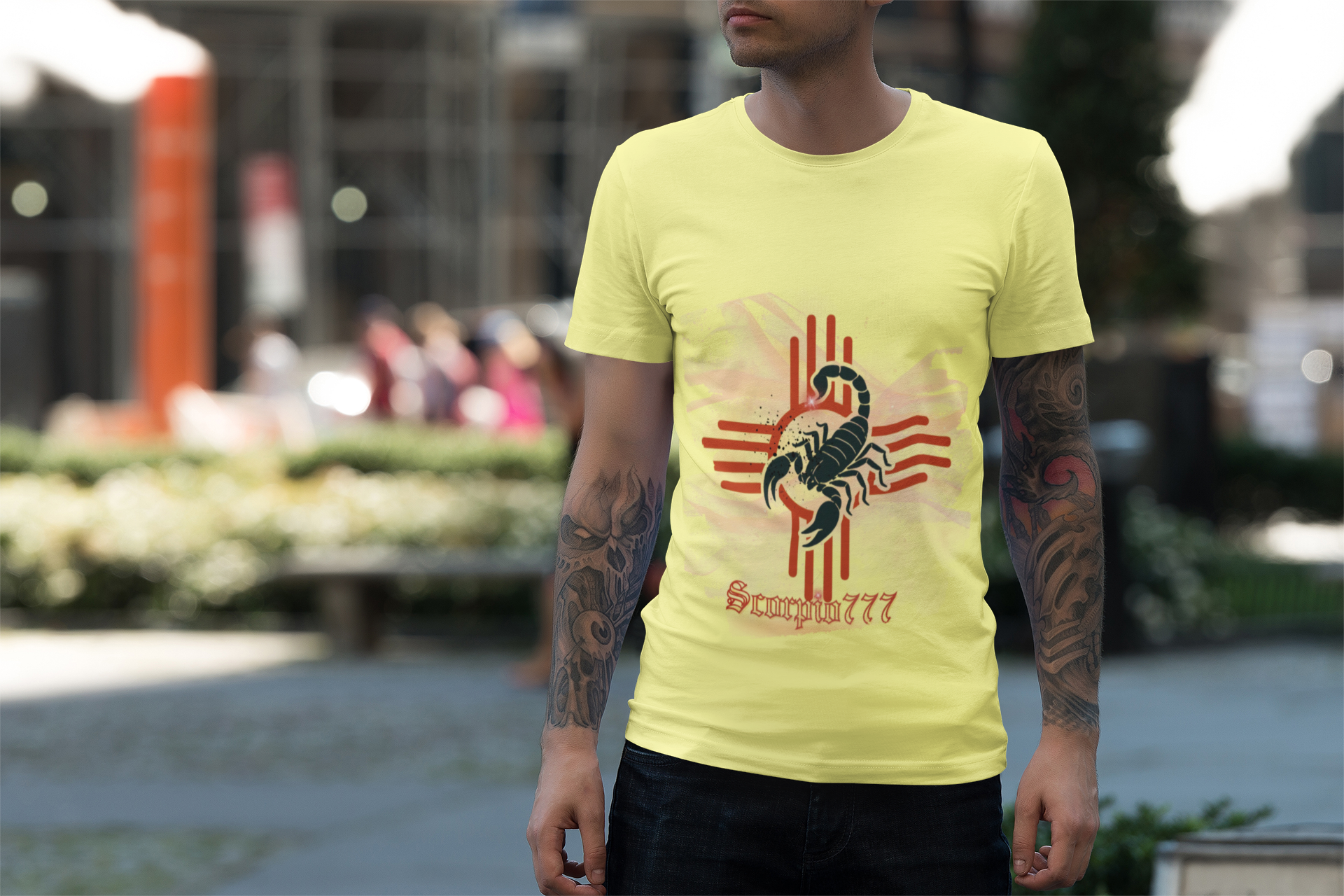 NEW MEXICO STATE Symbol and Scorpio Graphic Tees for Zodiac Lovers