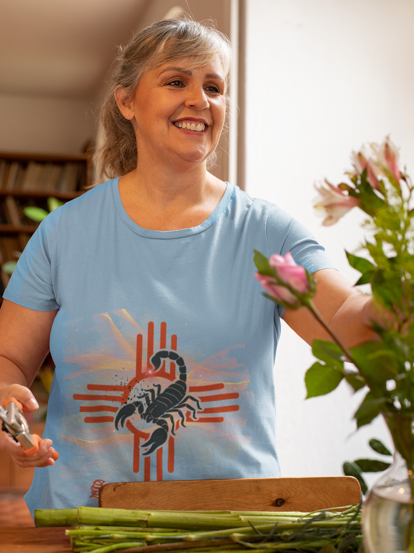 NEW MEXICO STATE Symbol and Scorpio Graphic Tees for Zodiac Lovers product thumbnail image