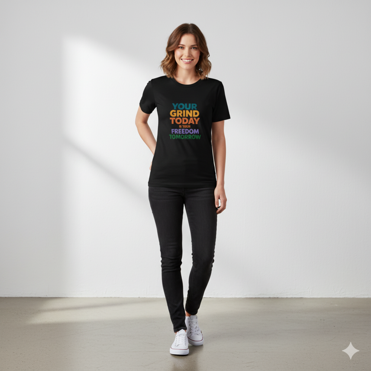 Inspirational Unisex Tee: Your Grind Today is Your Freedom Tomorrow product thumbnail image Inspirational Unisex Tee: Your Grind Today is Your Freedom Tomorrow product thumbnail image