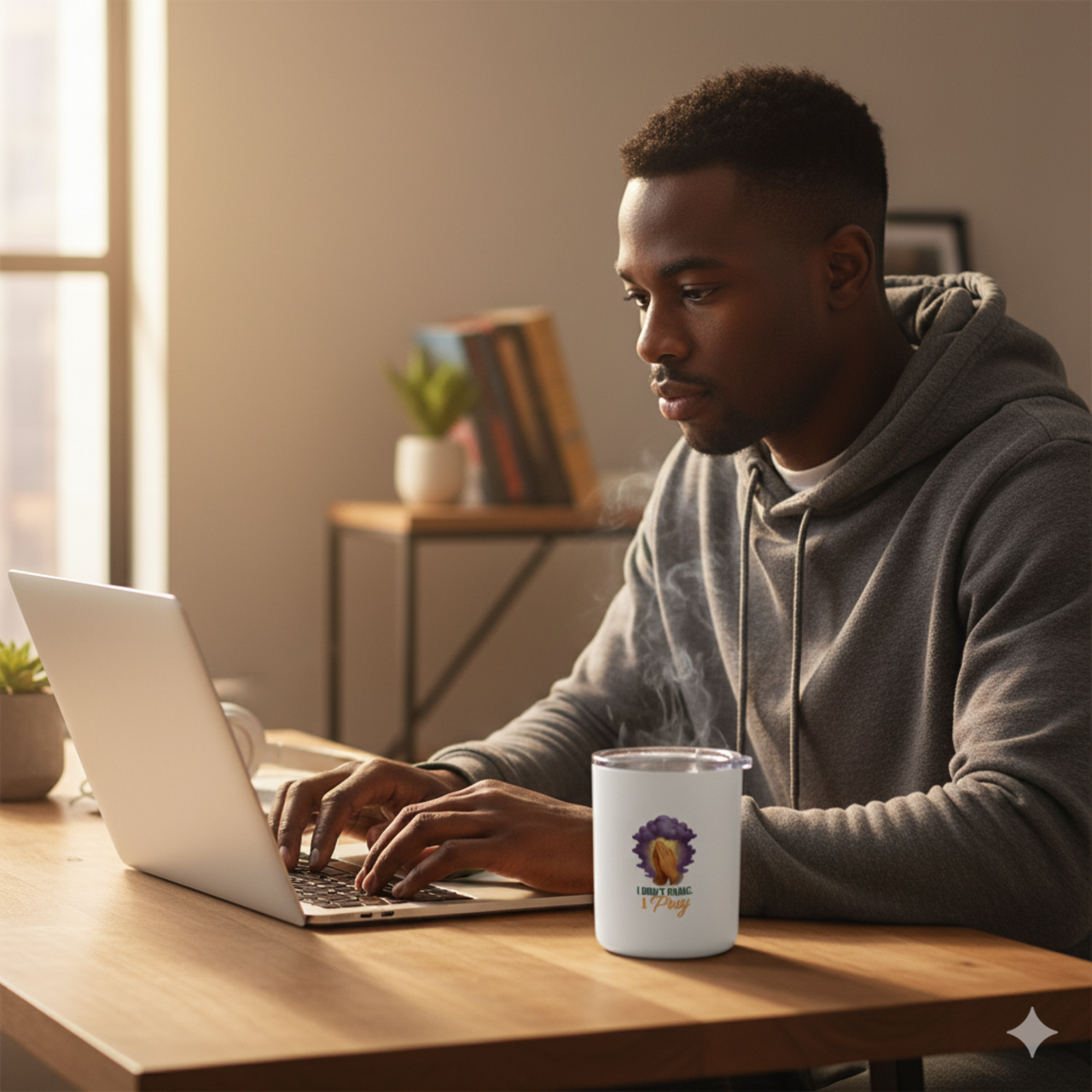 Praying Hands Insulated Coffee Mug - 10oz Motivational Drinkware product thumbnail image Praying Hands Insulated Coffee Mug - 10oz Motivational Drinkware product thumbnail image