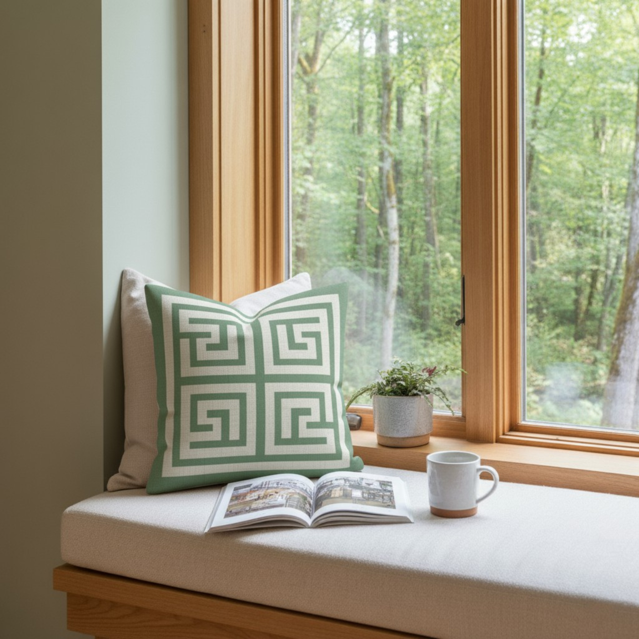 Athenian Square - Square Faux-Suede Pillowcase product thumbnail image Athenian Square - Square Faux-Suede Pillowcase product thumbnail image