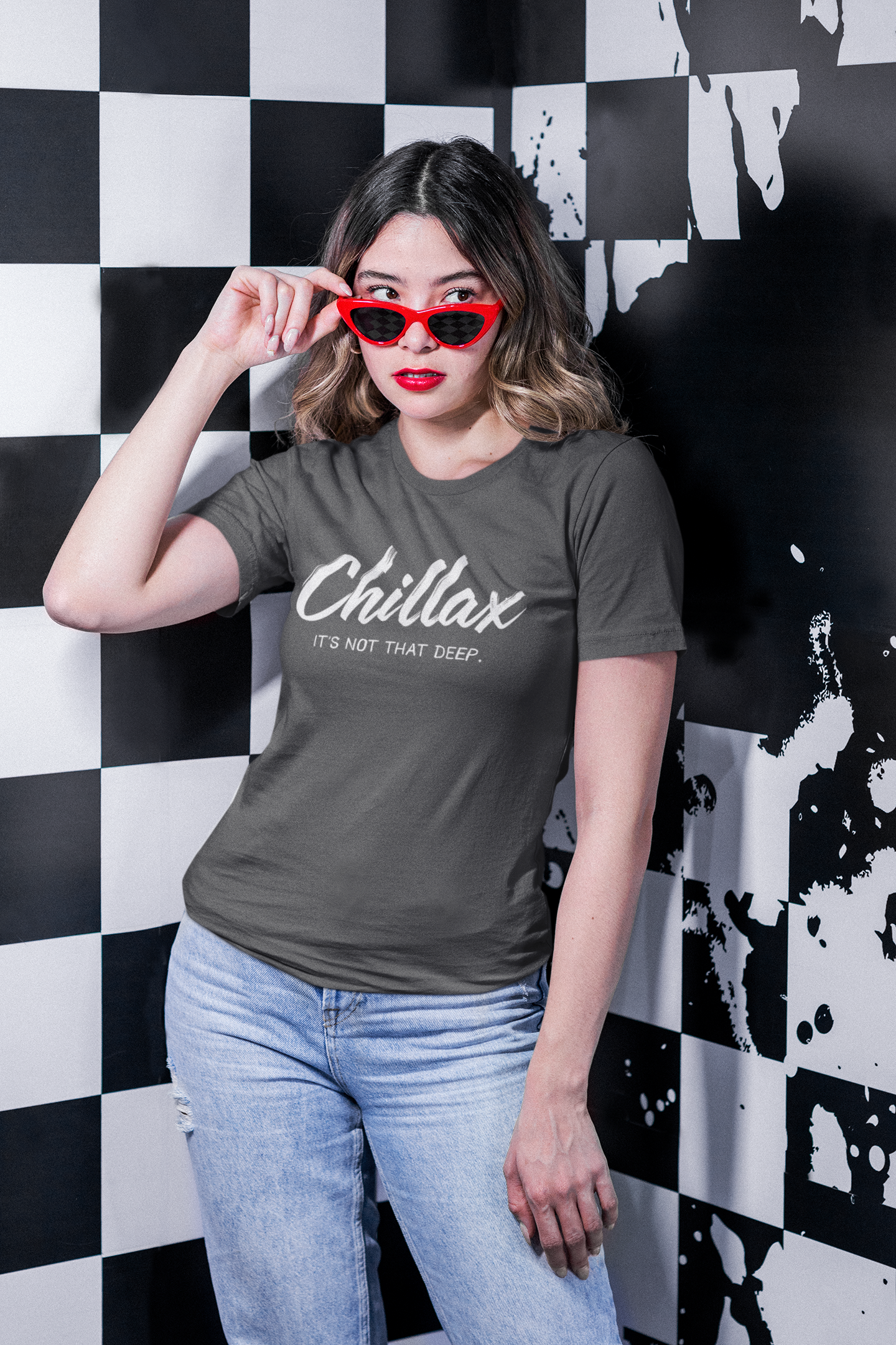 Chillax It's Not That Deep Hawaii Pidgin Women's Tee product thumbnail image Chillax It's Not That Deep Hawaii Pidgin Women's Tee product thumbnail image