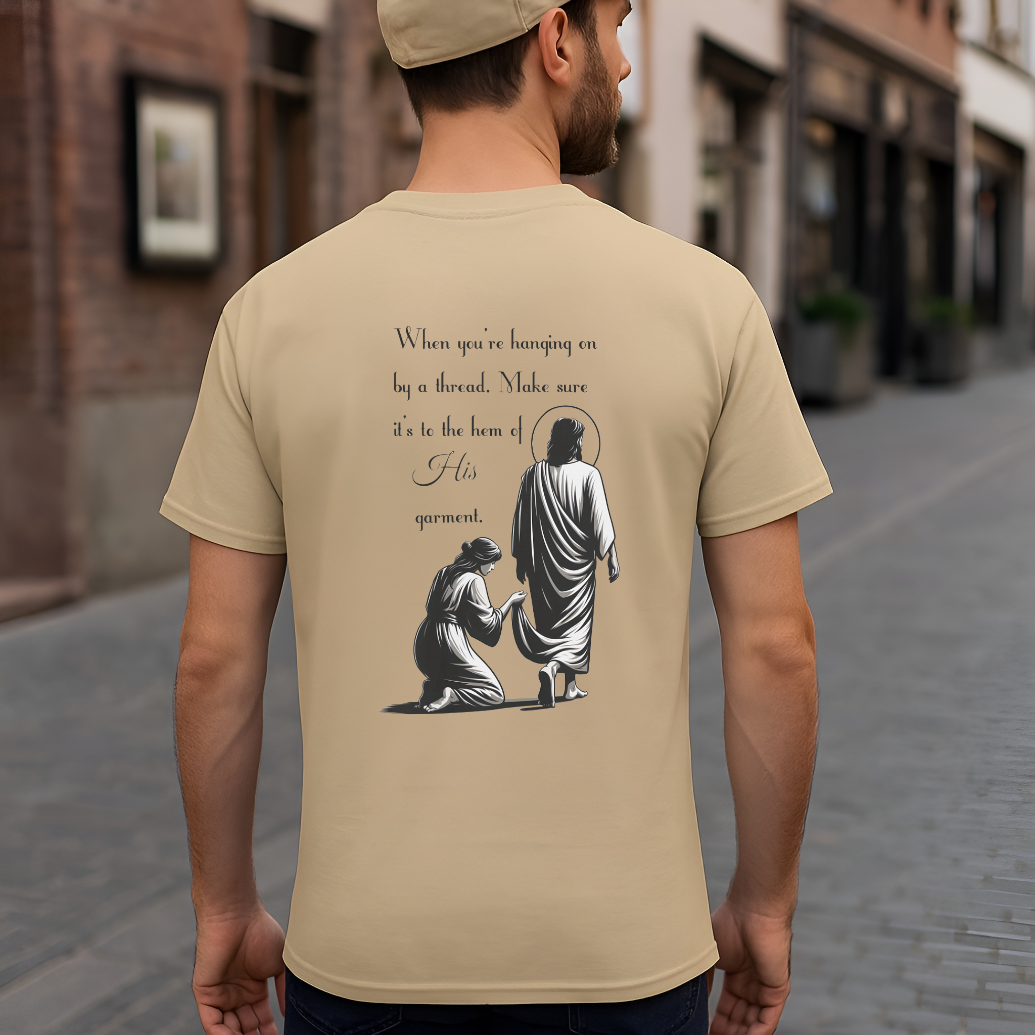 The Hem of His Garment Christian Softstyle T-Shirt – Mark 5:27–29 Faith and Healing Tee, Inspirational Jesus Design, Soft Lightweight Christian Apparel for Women and Men product thumbnail image
