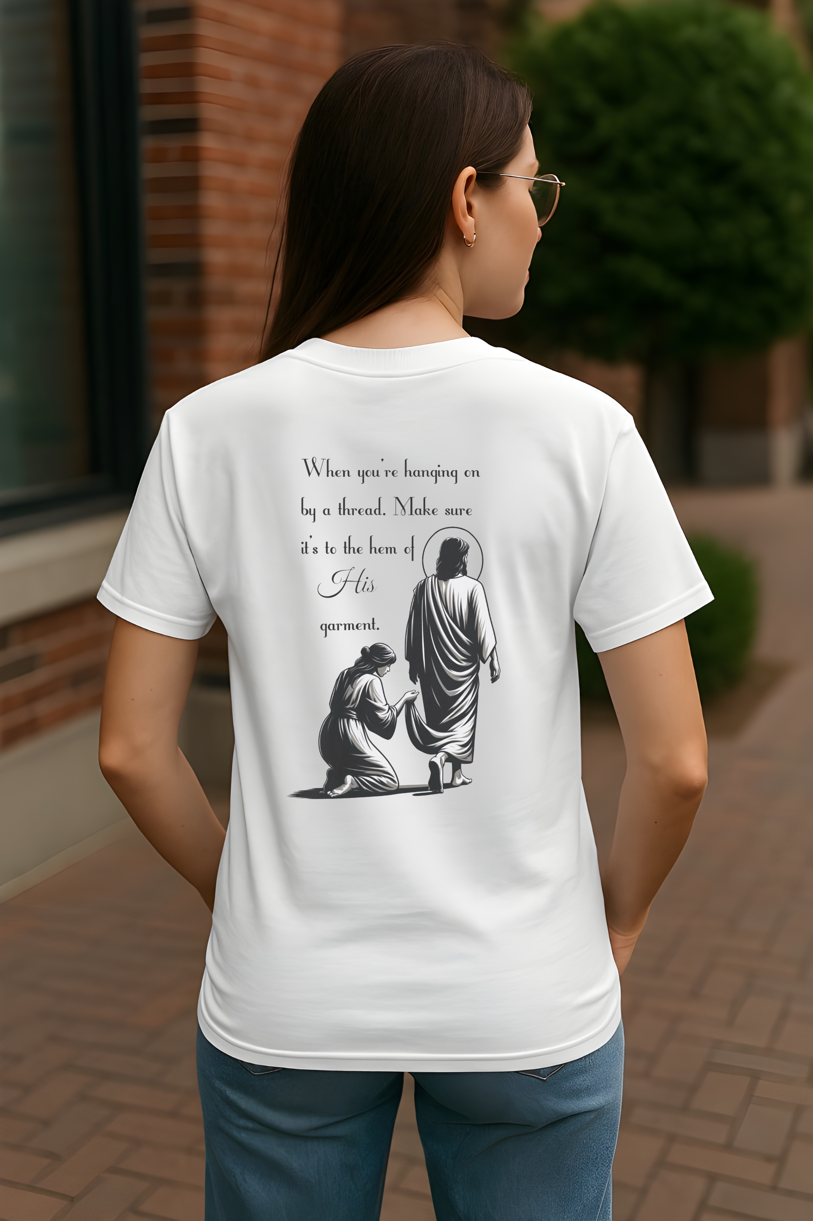 The Hem of His Garment Christian Softstyle T-Shirt – Mark 5:27–29 Faith and Healing Tee, Inspirational Jesus Design, Soft Lightweight Christian Apparel for Women and Men product thumbnail image The Hem of His Garment Christian Softstyle T-Shirt – Mark 5:27–29 Faith and Healing Tee, Inspirational Jesus Design, Soft Lightweight Christian Apparel for Women and Men product thumbnail image