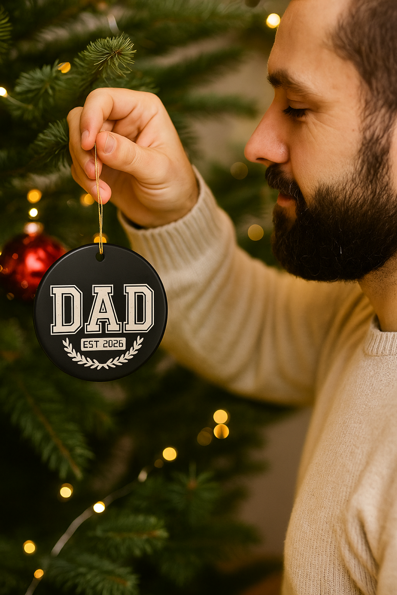 Dad Est. 2026 Ceramic Ornament product thumbnail image