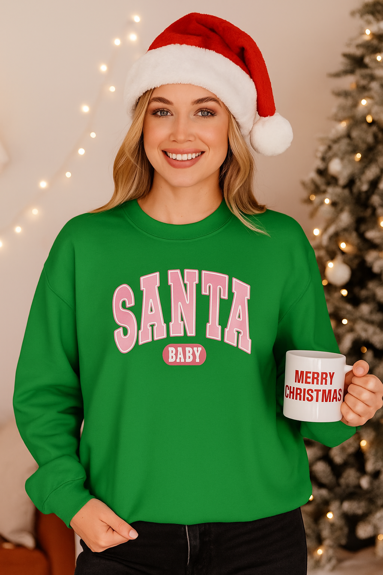 Santa Baby Crewneck Sweatshirt product thumbnail image Santa Baby Crewneck Sweatshirt product thumbnail image