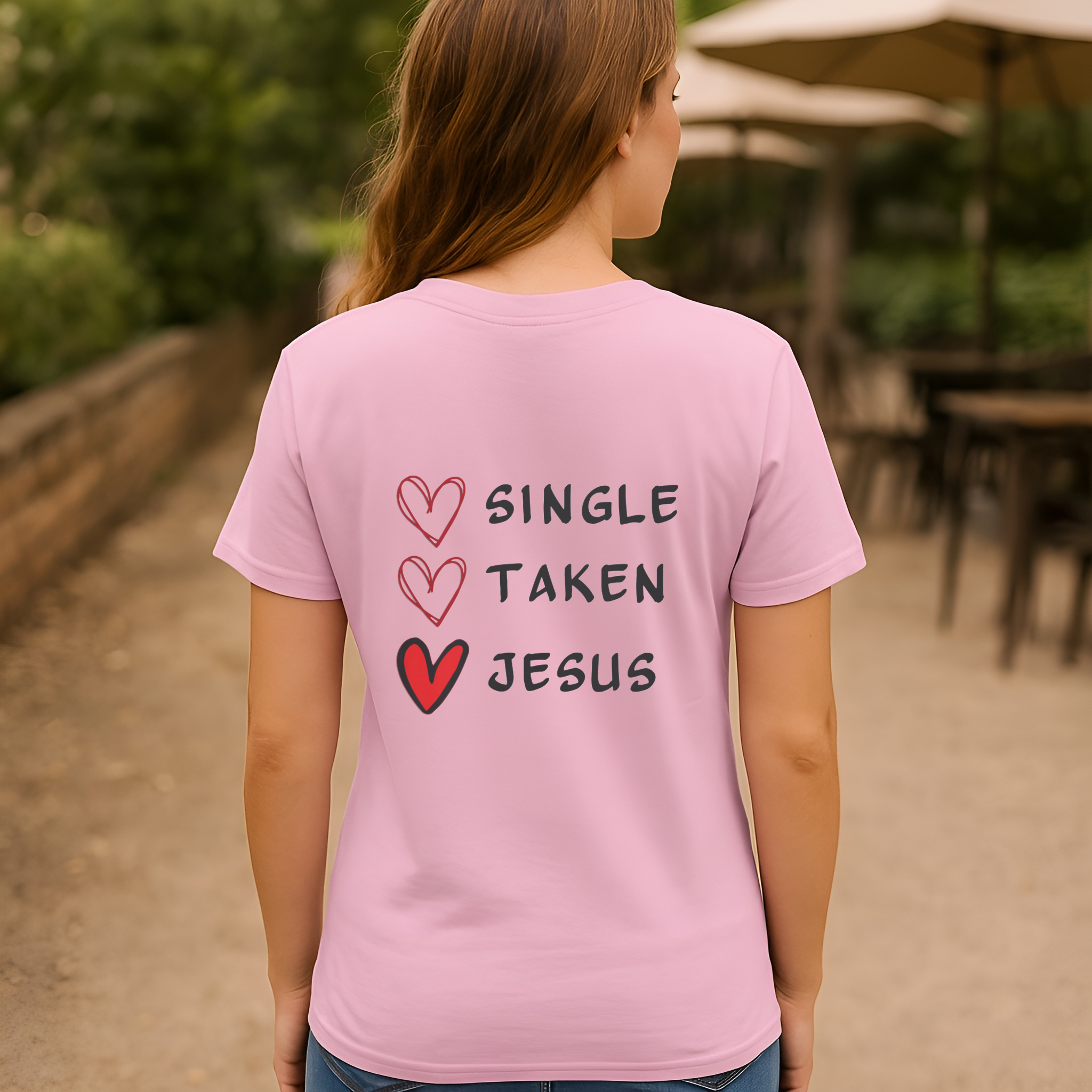 Taken by Jesus Christian T-Shirt – Softstyle Funny Faith Relationship Status Tee, Graphic Shirt, Inspirational Bible Quote Gift, Christian Apparel, Unisex Tee,  product thumbnail image
