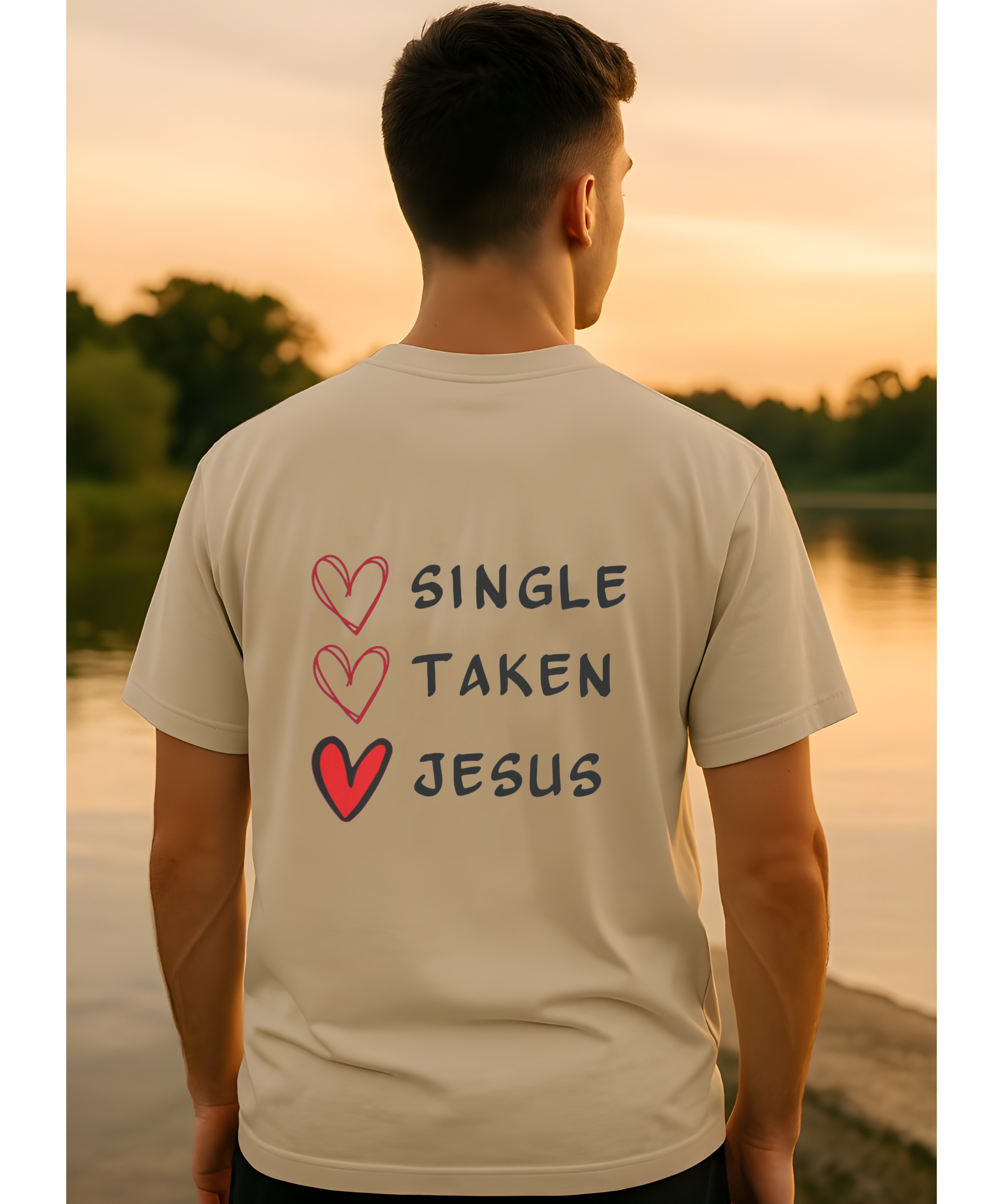 Taken by Jesus Christian T-Shirt – Softstyle Funny Faith Relationship Status Tee, Graphic Shirt, Inspirational Bible Quote Gift, Christian Apparel, Unisex Tee,  product thumbnail image