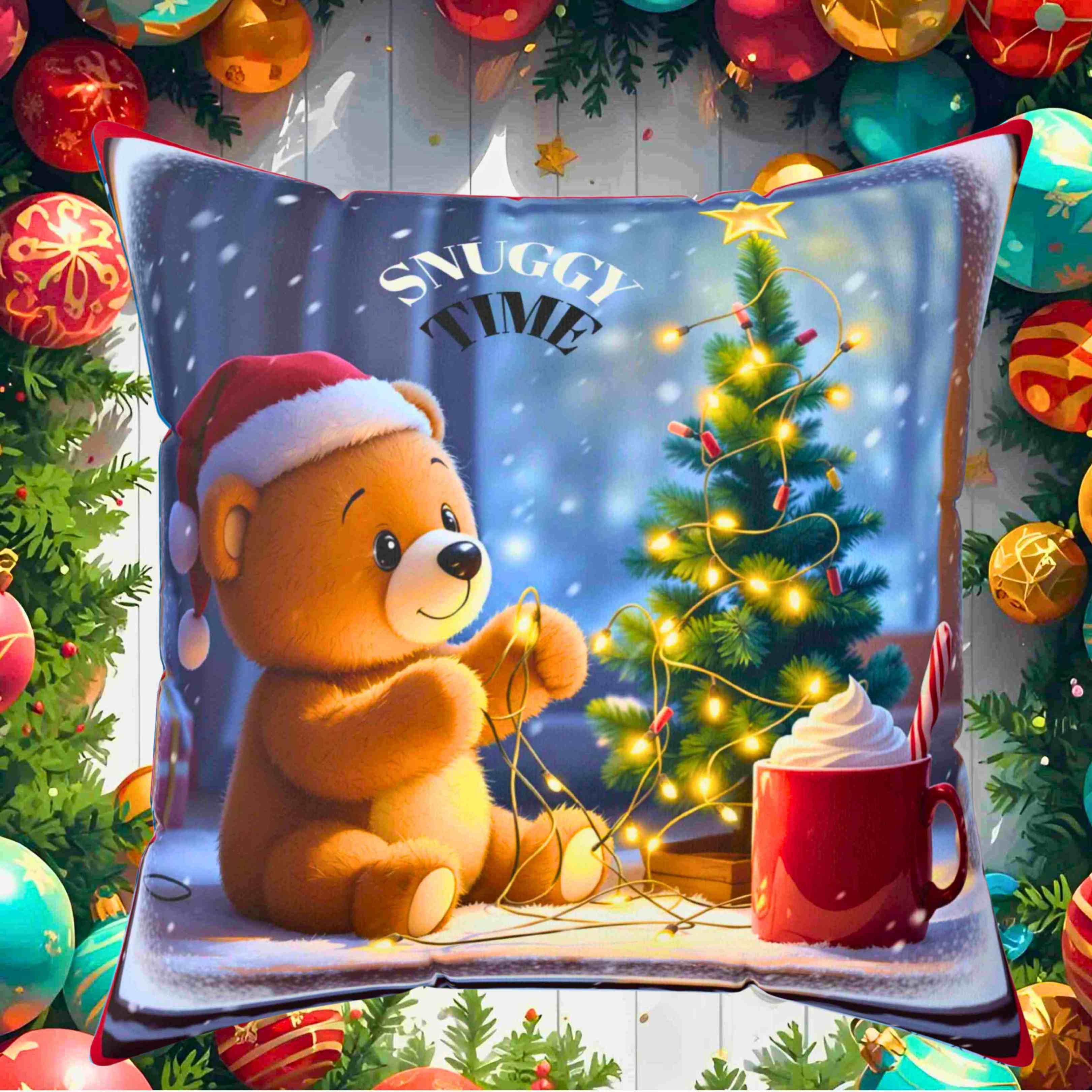 Cozy Christmas Bear Pillow, Holiday Decor, Cute Bear Cushion, Festive Home Accents, Seasonal Gift for Kids product thumbnail image Cozy Christmas Bear Pillow, Holiday Decor, Cute Bear Cushion, Festive Home Accents, Seasonal Gift for Kids product thumbnail image