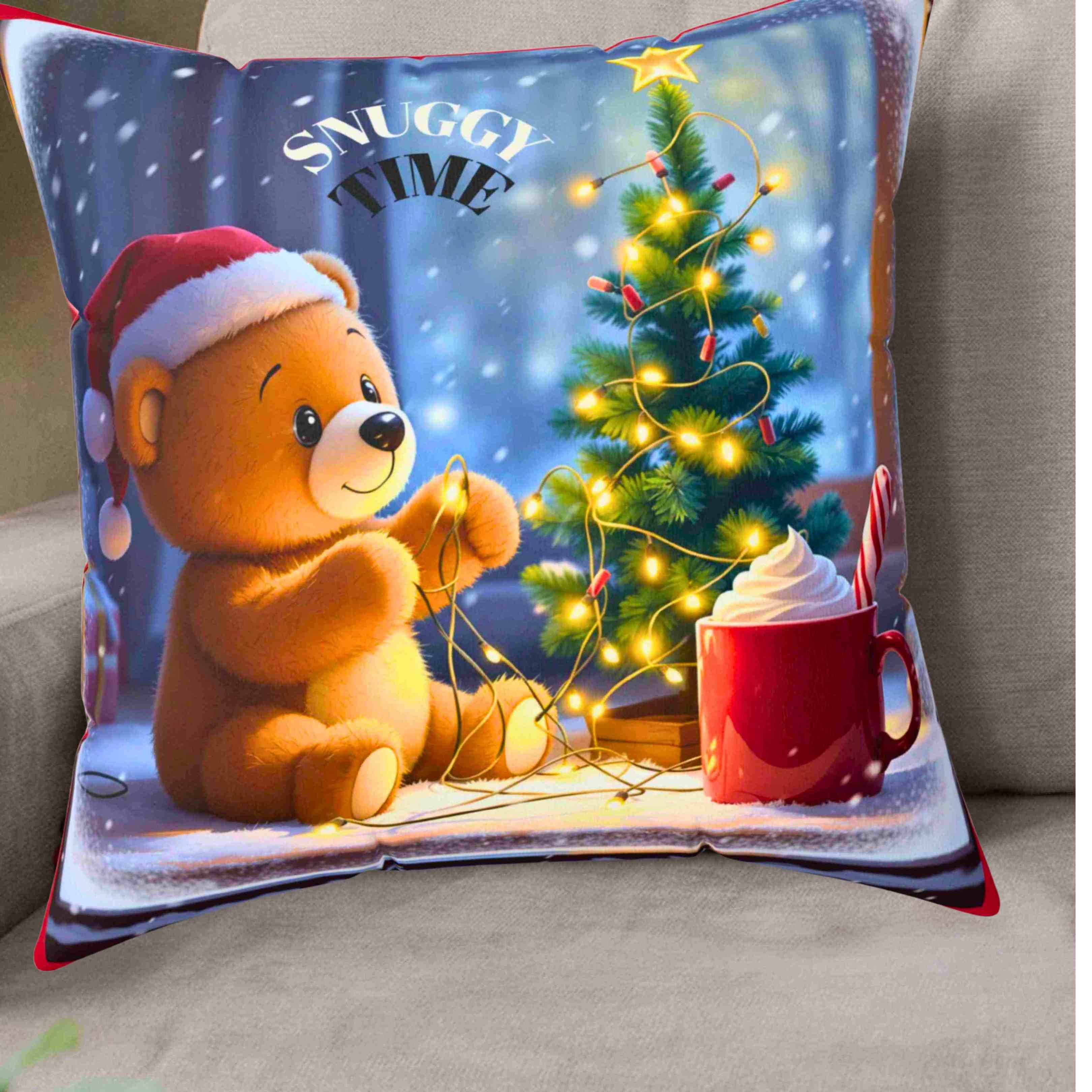 Cozy Christmas Bear Pillow, Holiday Decor, Cute Bear Cushion, Festive Home Accents, Seasonal Gift for Kids product thumbnail image Cozy Christmas Bear Pillow, Holiday Decor, Cute Bear Cushion, Festive Home Accents, Seasonal Gift for Kids product thumbnail image