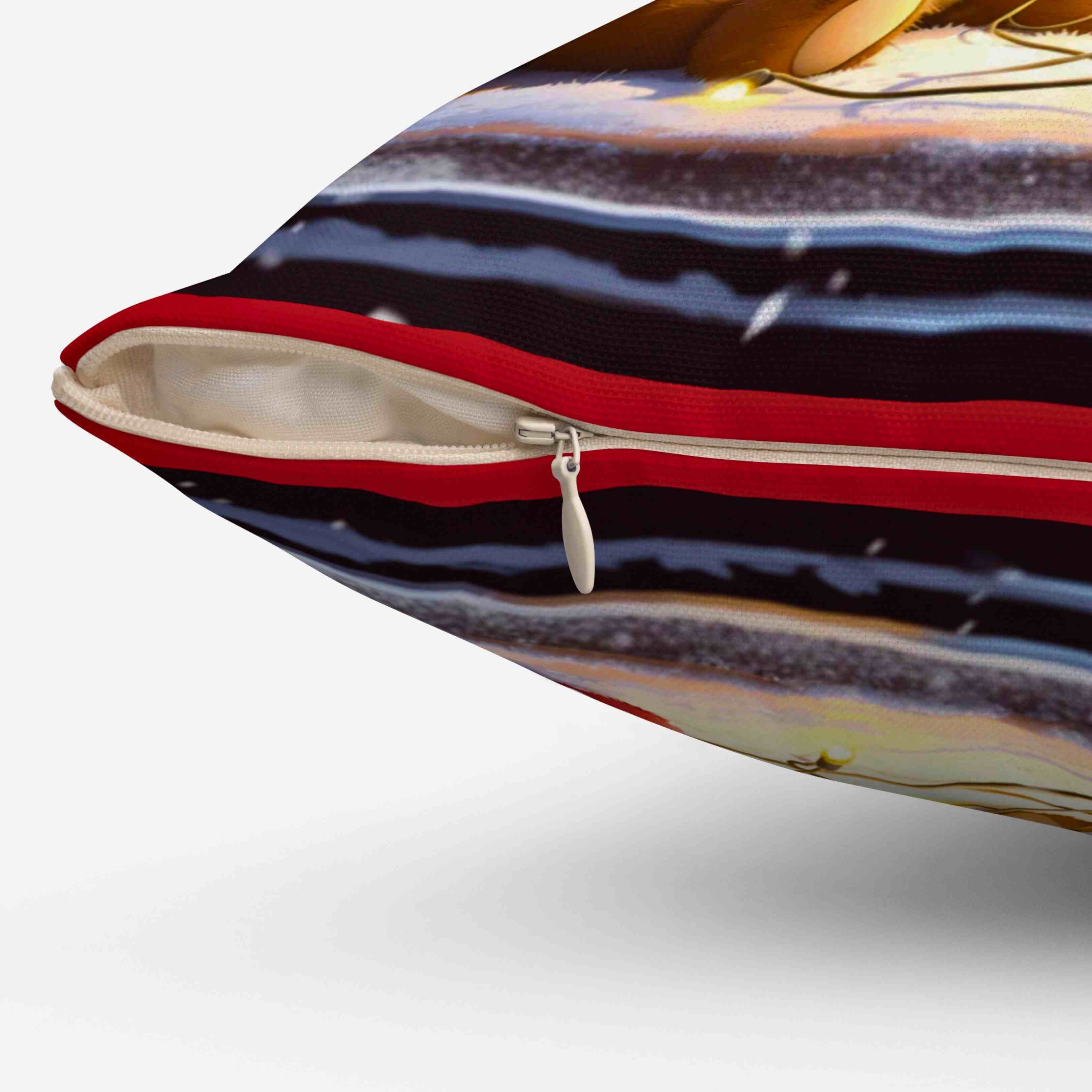 Cozy Christmas Bear Pillow, Holiday Decor, Cute Bear Cushion, Festive Home Accents, Seasonal Gift for Kids product thumbnail image