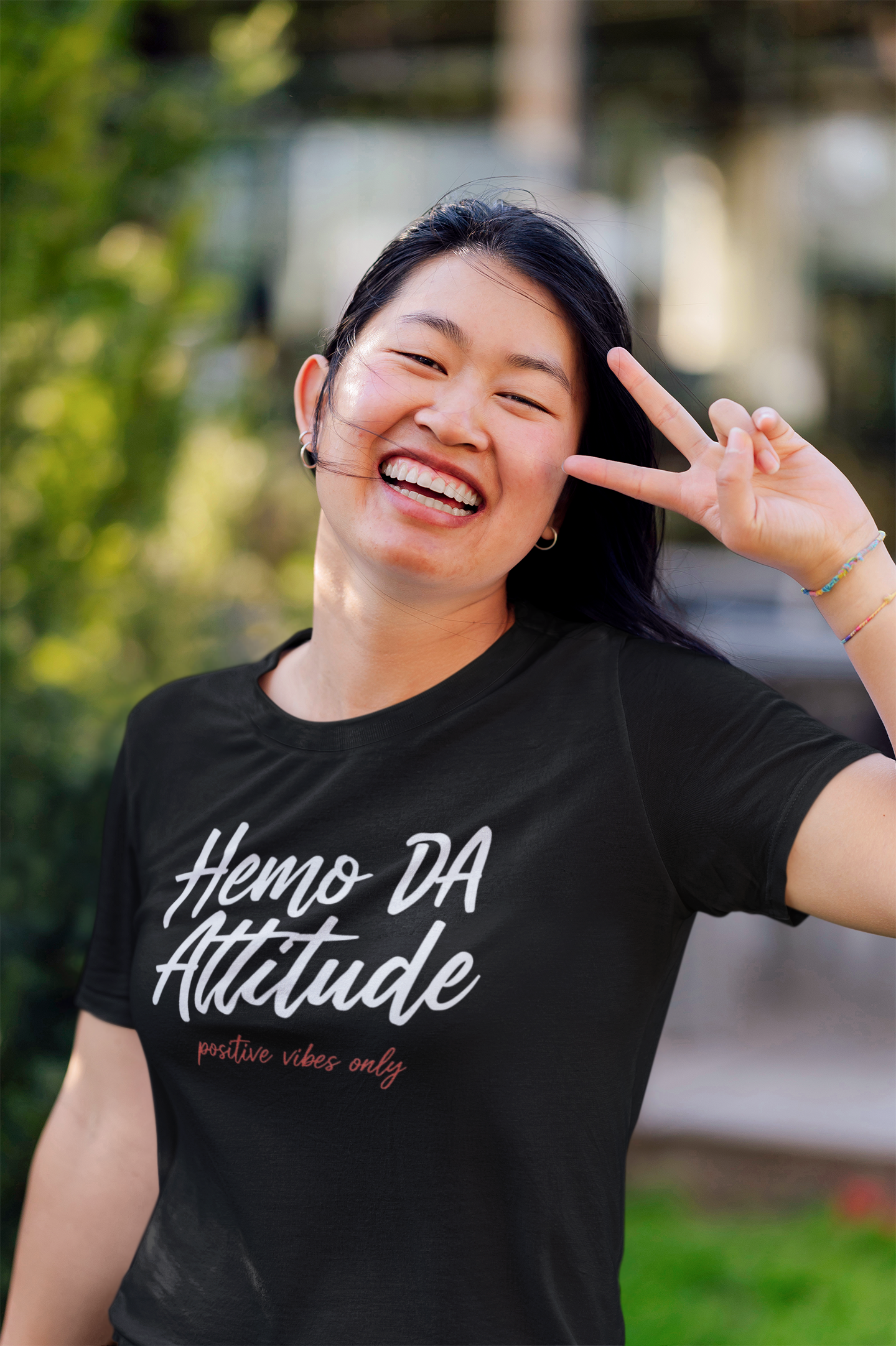 Hemo Da Attitude Positive Vibes Only Hawaii Pidgin Women's Softstyle Tee product thumbnail image Hemo Da Attitude Positive Vibes Only Hawaii Pidgin Women's Softstyle Tee product thumbnail image