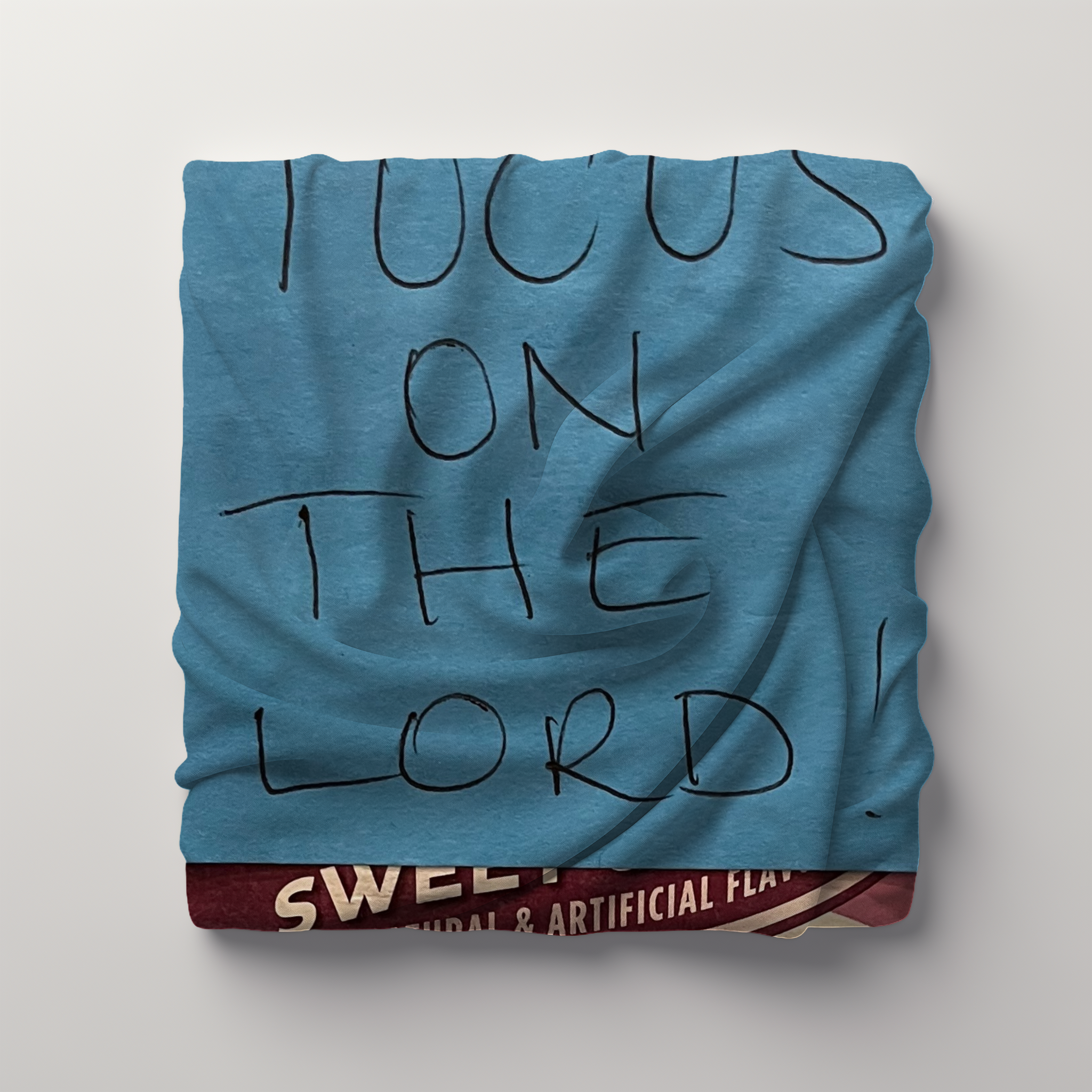 Inspirational Lightweight Velveteen Plushie Blanket featuring a Daily Reminder - Focus on the Lord, Christian Lightweight Plushie Throw product thumbnail image