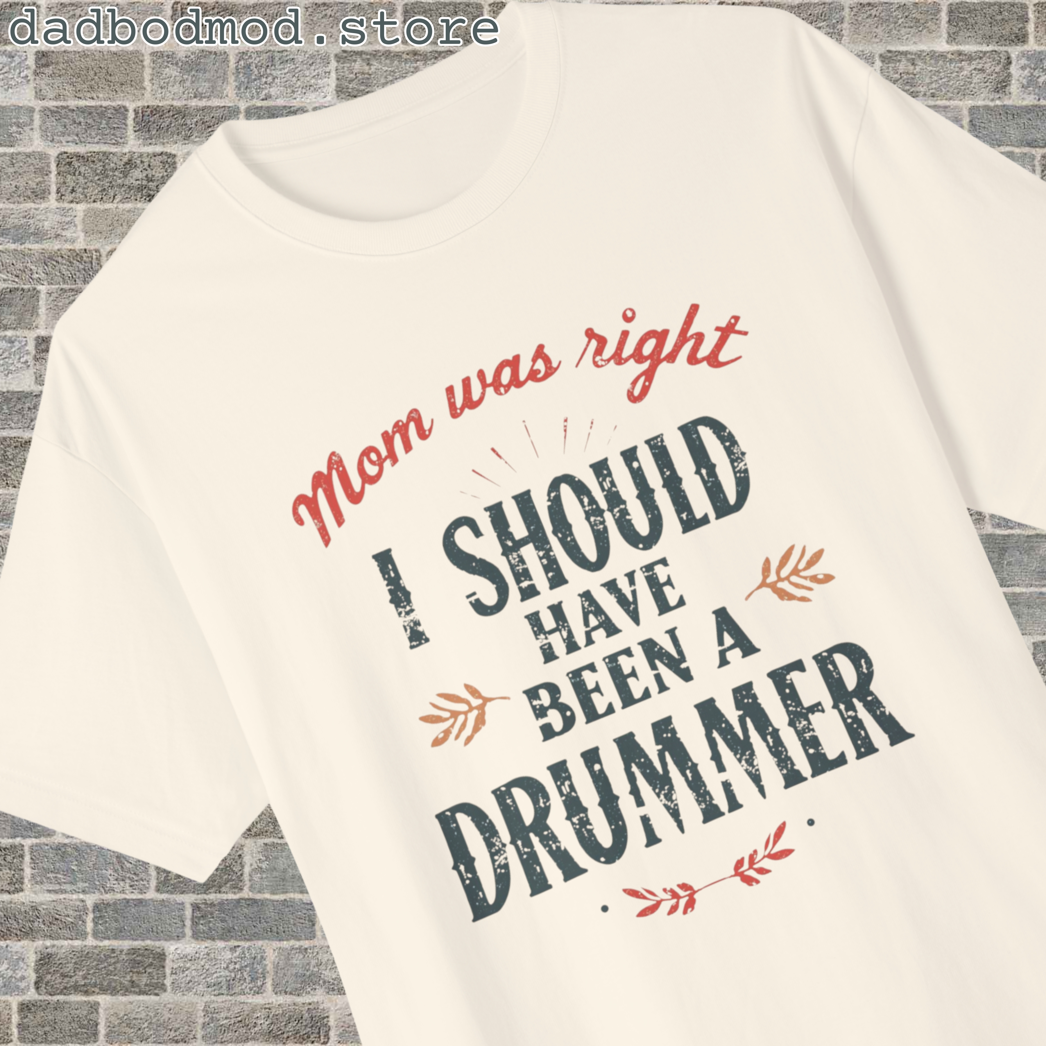 Funny Drummer Quote Oversized Tee product thumbnail image