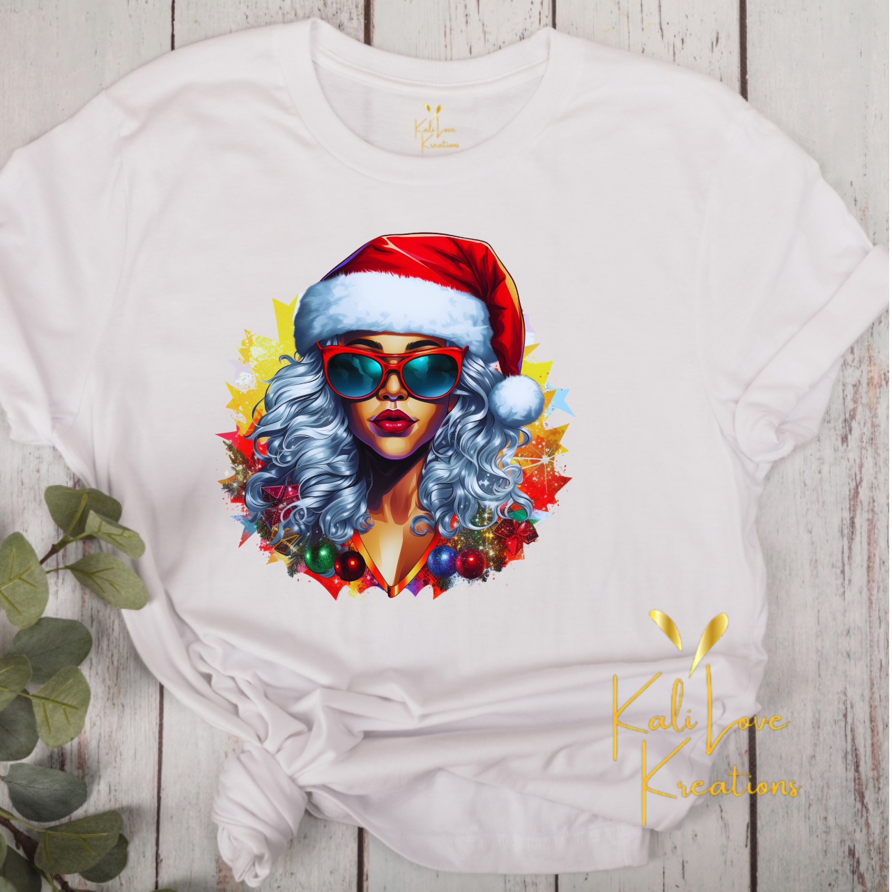 Black Mrs. Claus Softstyle Cotton T-shirt product thumbnail image Black Mrs. Claus Softstyle Cotton T-shirt product thumbnail image