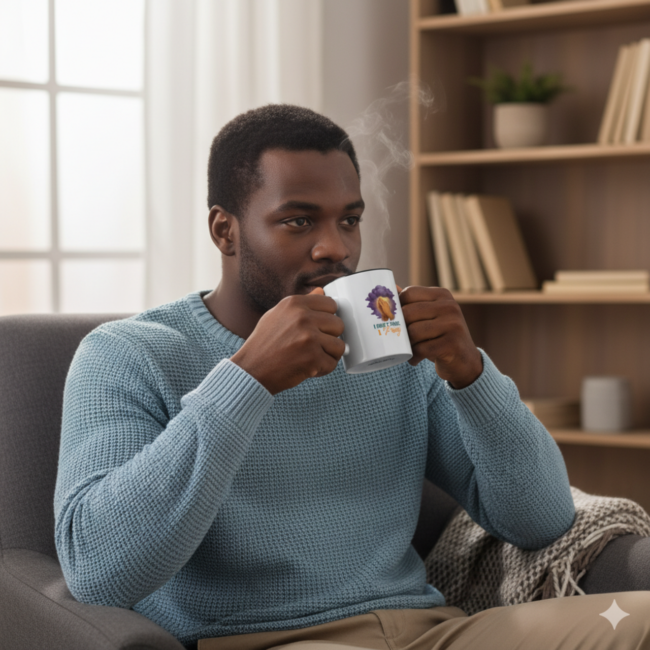 Inspirational Accent Coffee Mug - "I Don't Panic. I Pray" - 11 oz & 15 oz product thumbnail image Inspirational Accent Coffee Mug - "I Don't Panic. I Pray" - 11 oz & 15 oz product thumbnail image