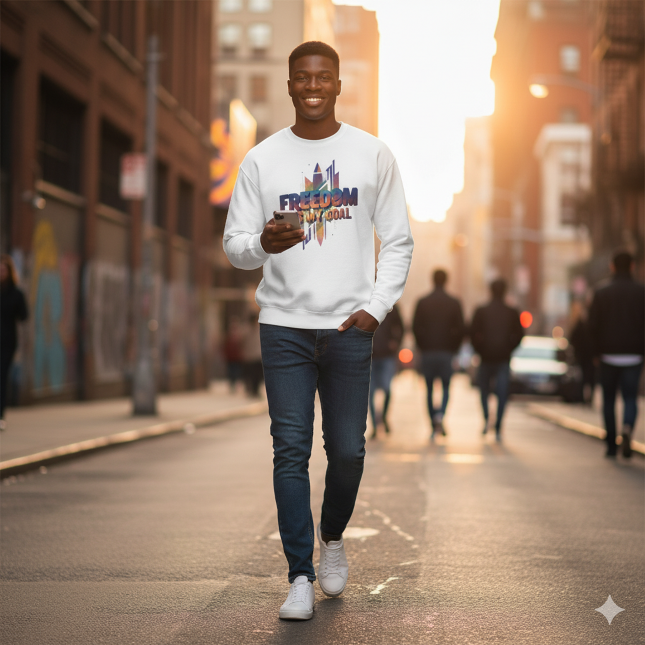 Freedom Is My Goal Crewneck Sweatshirt product thumbnail image Freedom Is My Goal Crewneck Sweatshirt product thumbnail image