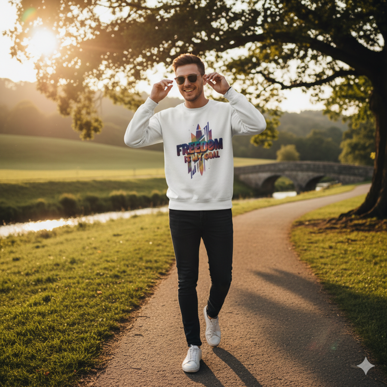 Freedom Is My Goal Crewneck Sweatshirt product thumbnail image Freedom Is My Goal Crewneck Sweatshirt product thumbnail image