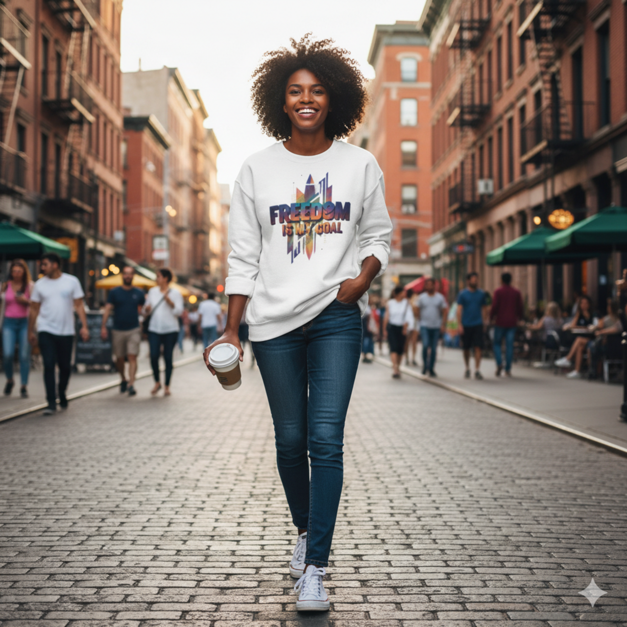 Freedom Is My Goal Crewneck Sweatshirt product thumbnail image Freedom Is My Goal Crewneck Sweatshirt product thumbnail image