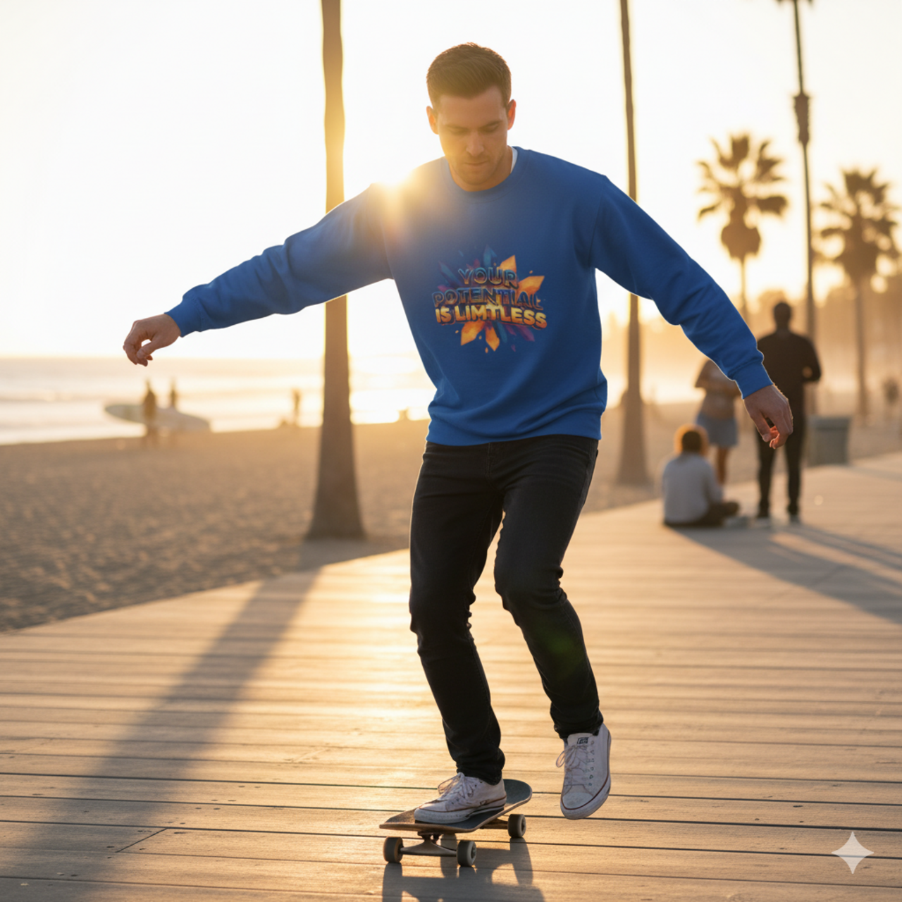 Inspirational Crewneck Sweatshirt — "Your Potential Is Limitless" Motivational Graphic product thumbnail image Inspirational Crewneck Sweatshirt — "Your Potential Is Limitless" Motivational Graphic product thumbnail image