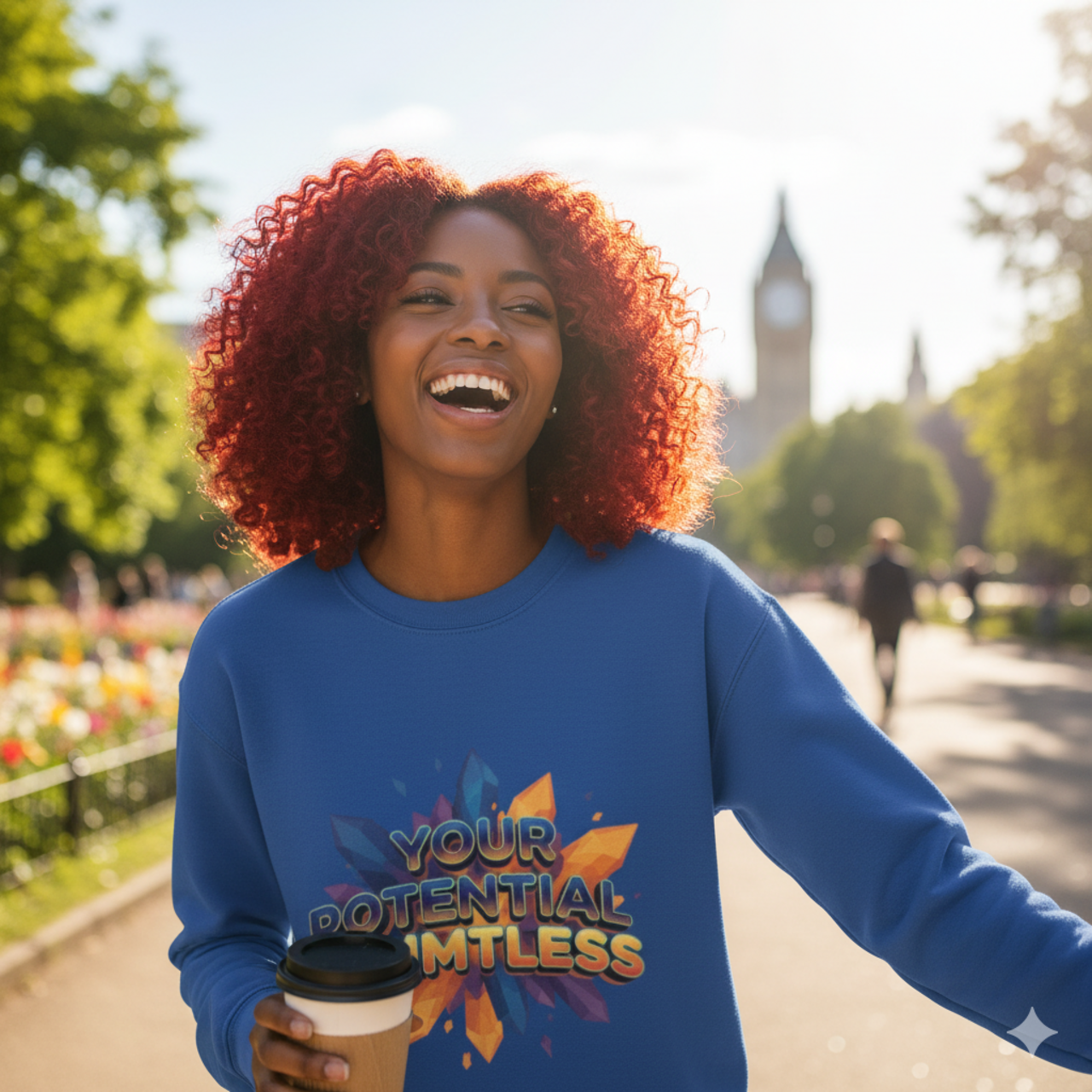 Inspirational Crewneck Sweatshirt — "Your Potential Is Limitless" Motivational Graphic product thumbnail image Inspirational Crewneck Sweatshirt — "Your Potential Is Limitless" Motivational Graphic product thumbnail image