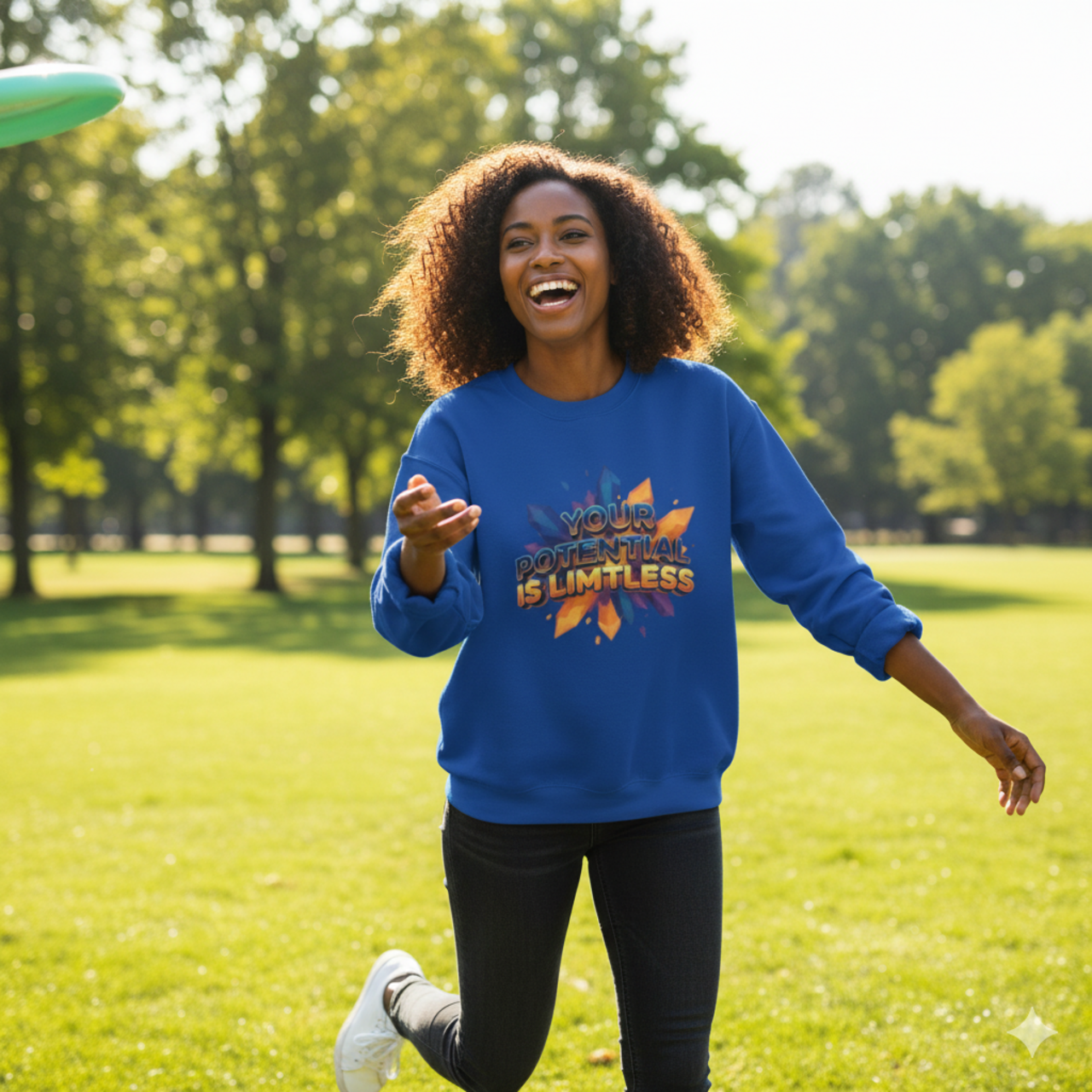 Inspirational Crewneck Sweatshirt — "Your Potential Is Limitless" Motivational Graphic product thumbnail image Inspirational Crewneck Sweatshirt — "Your Potential Is Limitless" Motivational Graphic product thumbnail image