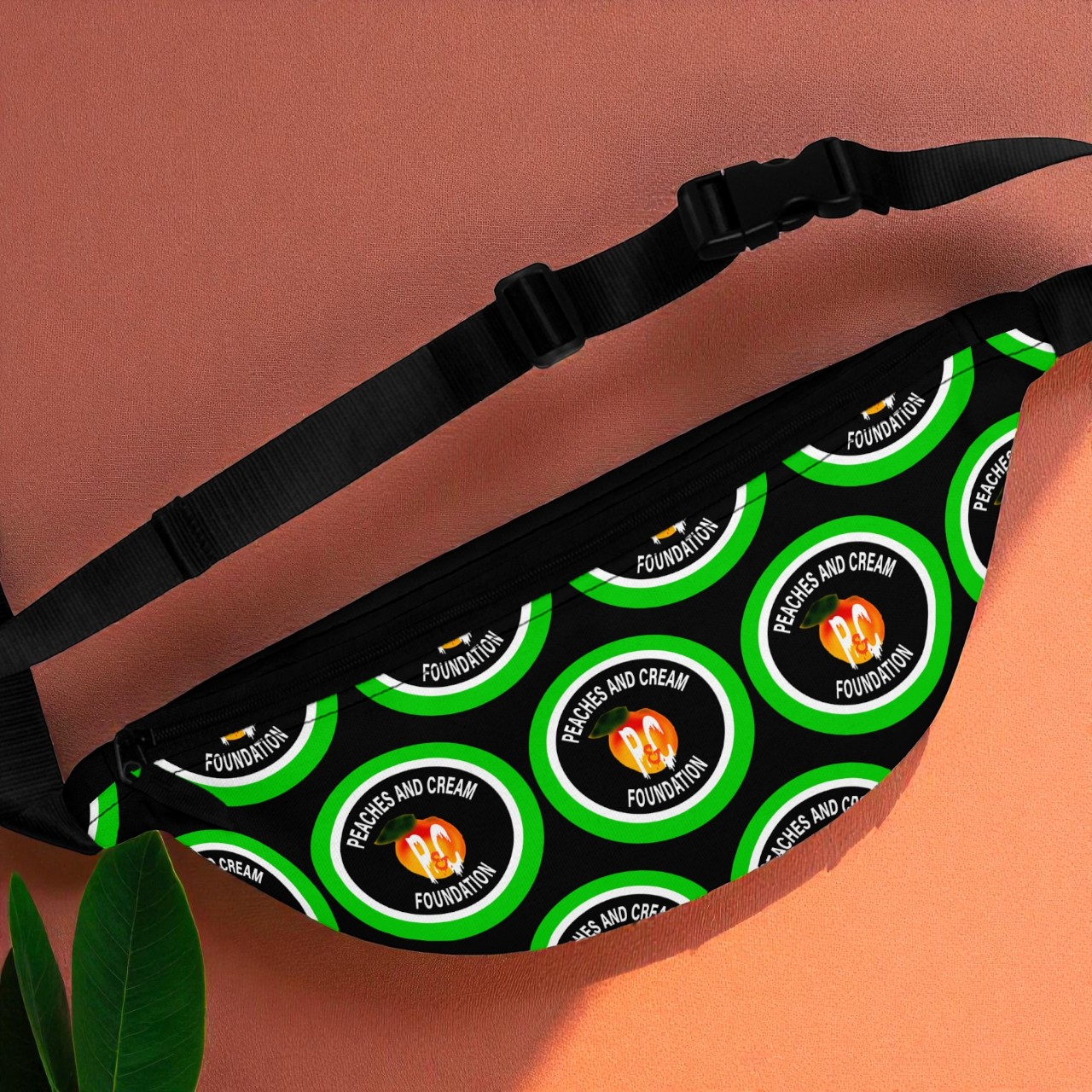 Green and White Outline Logo Fanny Pack product thumbnail image Green and White Outline Logo Fanny Pack product thumbnail image