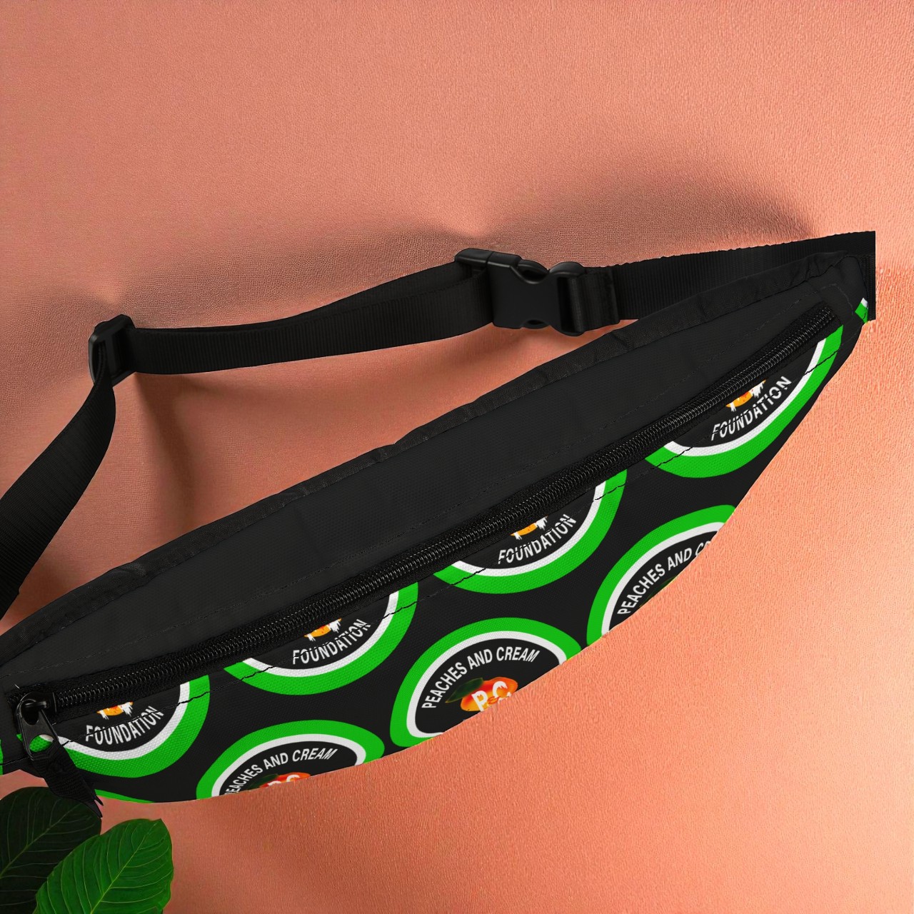 Green and White Outline Logo Fanny Pack product thumbnail image
