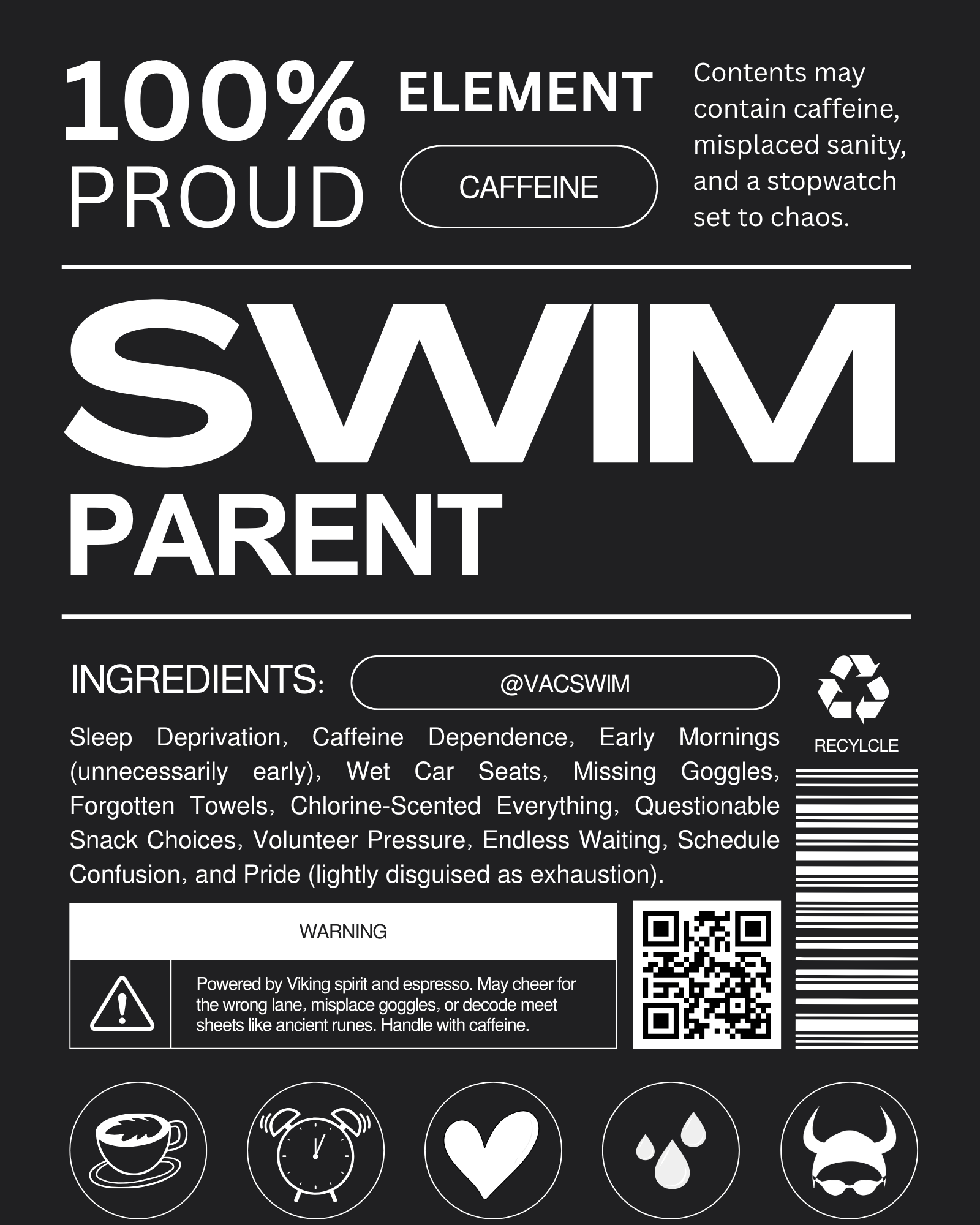 Swim Parent Ingredients - Unisex Tee product thumbnail image Swim Parent Ingredients - Unisex Tee product thumbnail image