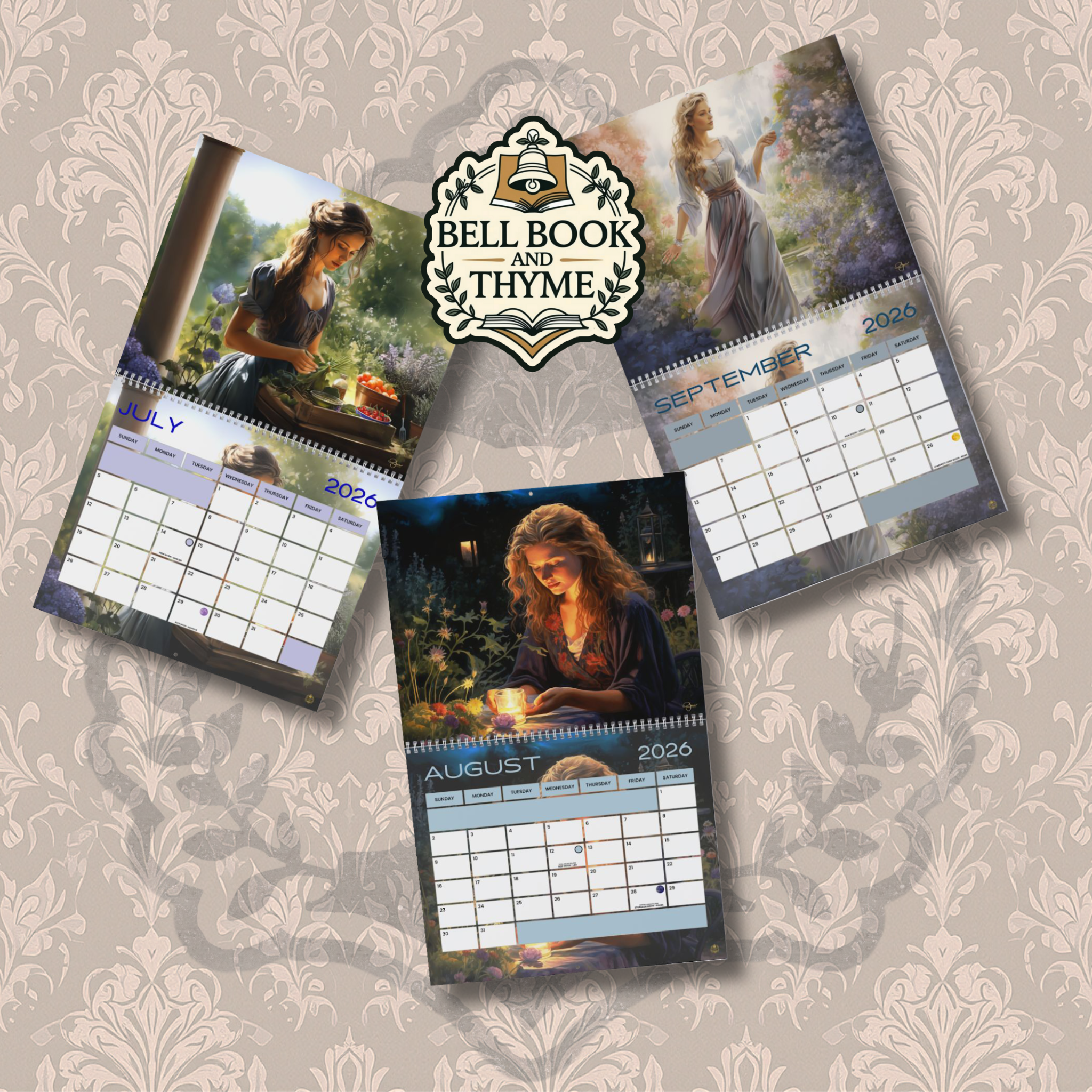 2026 "Whispered Hours" Premium Collectible, Frameable Art - Holiday-Free Wall Calendar, Atmospheric &amp; Spiritual Original Signed Art - Keepsake Art Wall Calendar product thumbnail image