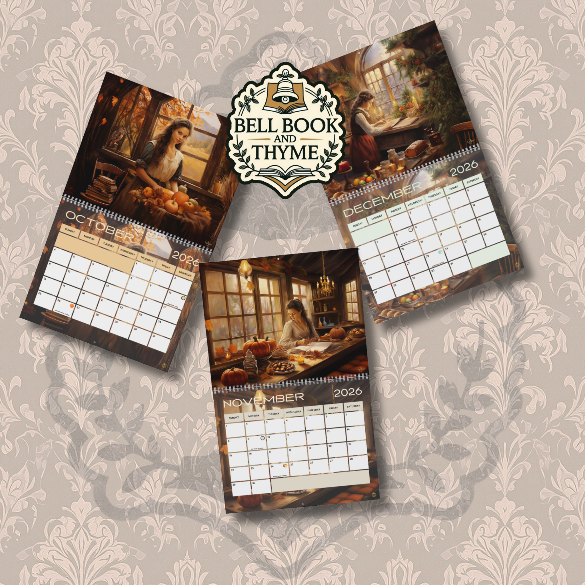 2026 "Whispered Hours" Premium Collectible, Frameable Art - Holiday-Free Wall Calendar, Atmospheric & Spiritual Original Signed Art - Keepsake Art Wall Calendar product thumbnail image 2026 "Whispered Hours" Premium Collectible, Frameable Art - Holiday-Free Wall Calendar, Atmospheric & Spiritual Original Signed Art - Keepsake Art Wall Calendar product thumbnail image